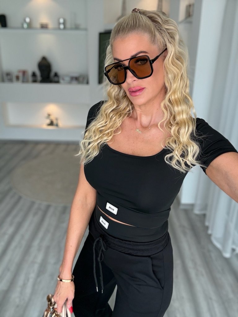 LUXURY szett hosszú nadrággal fekete