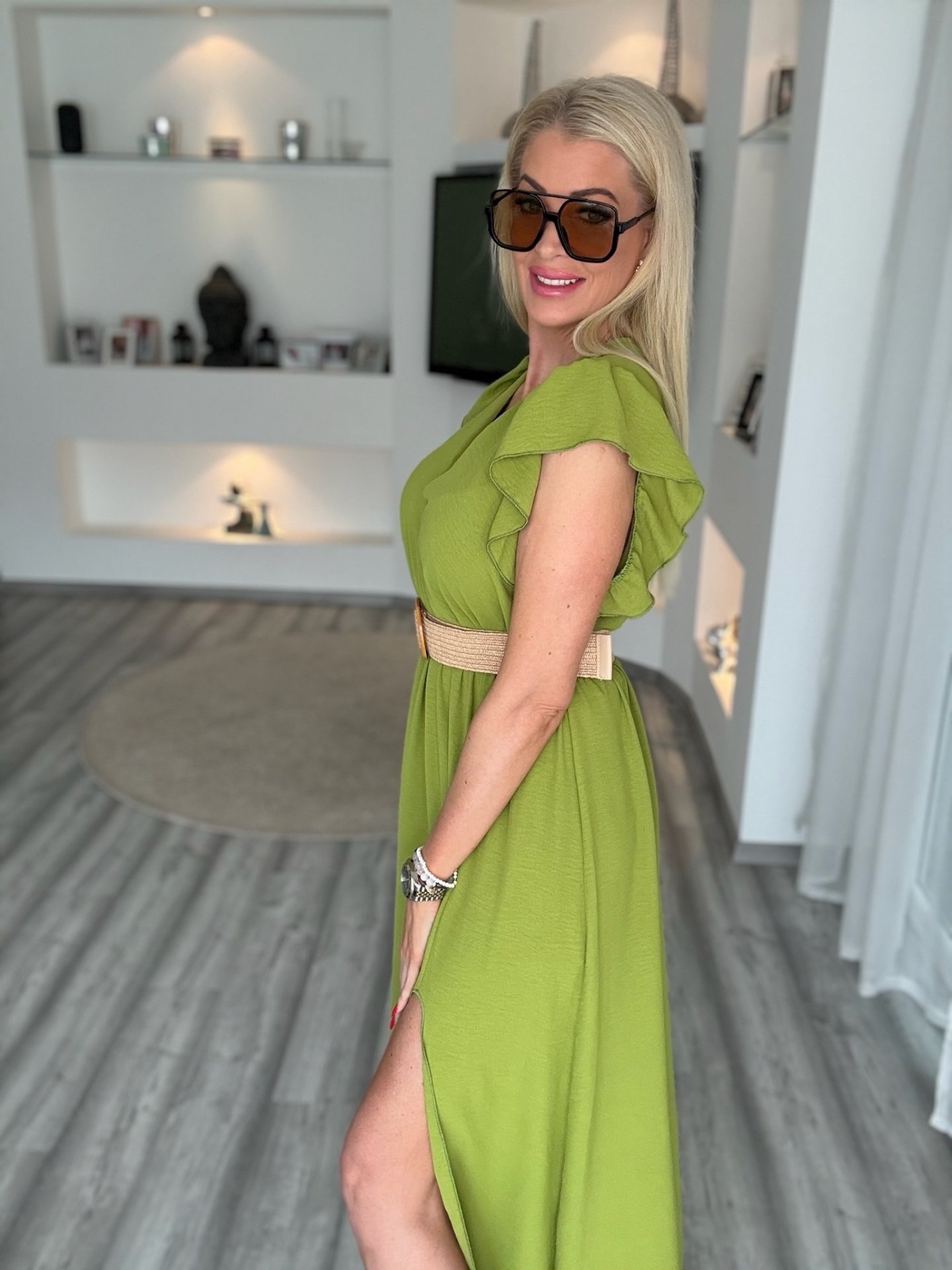 CALISTA ruha pisztácia