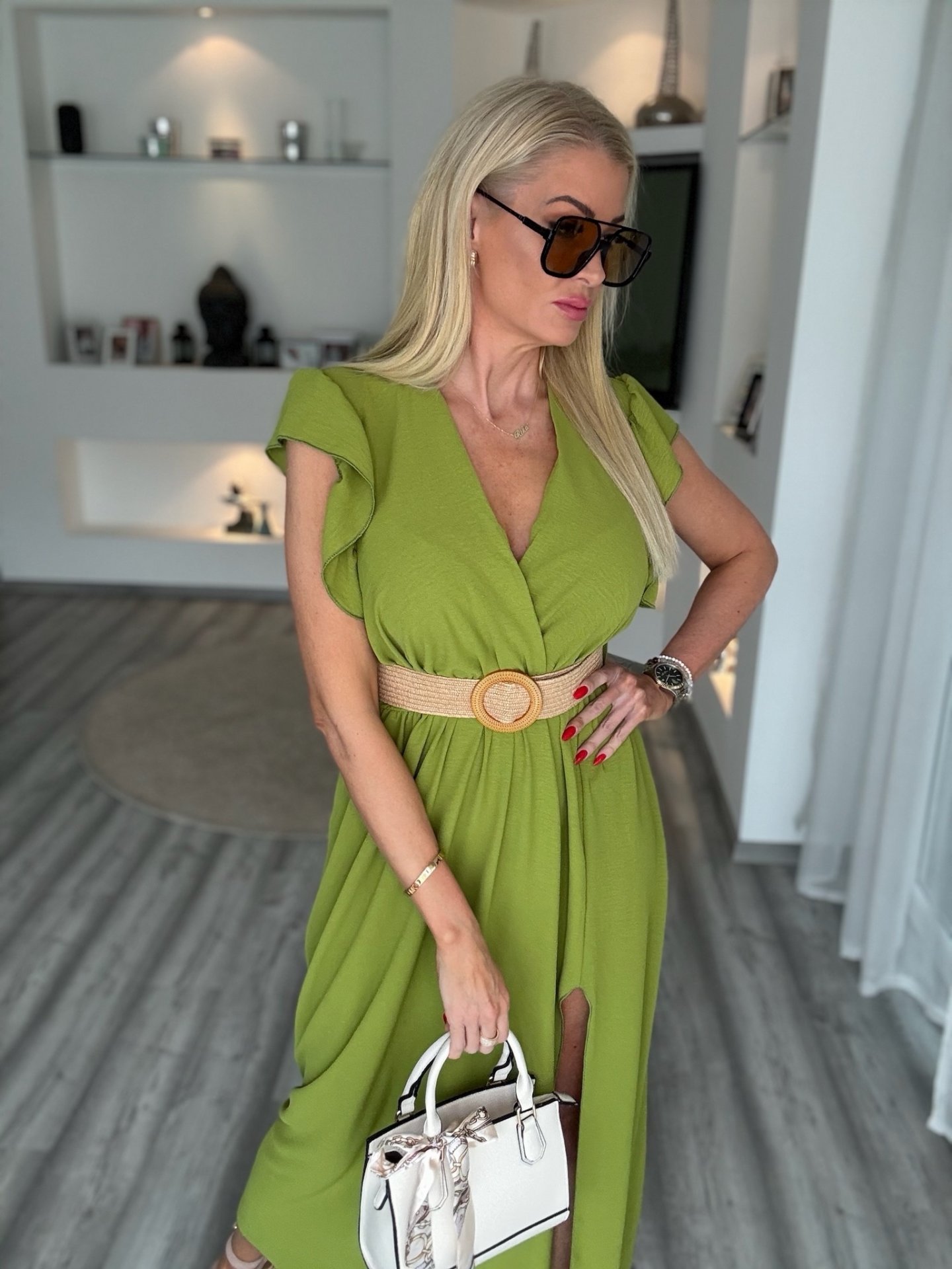 CALISTA ruha pisztácia