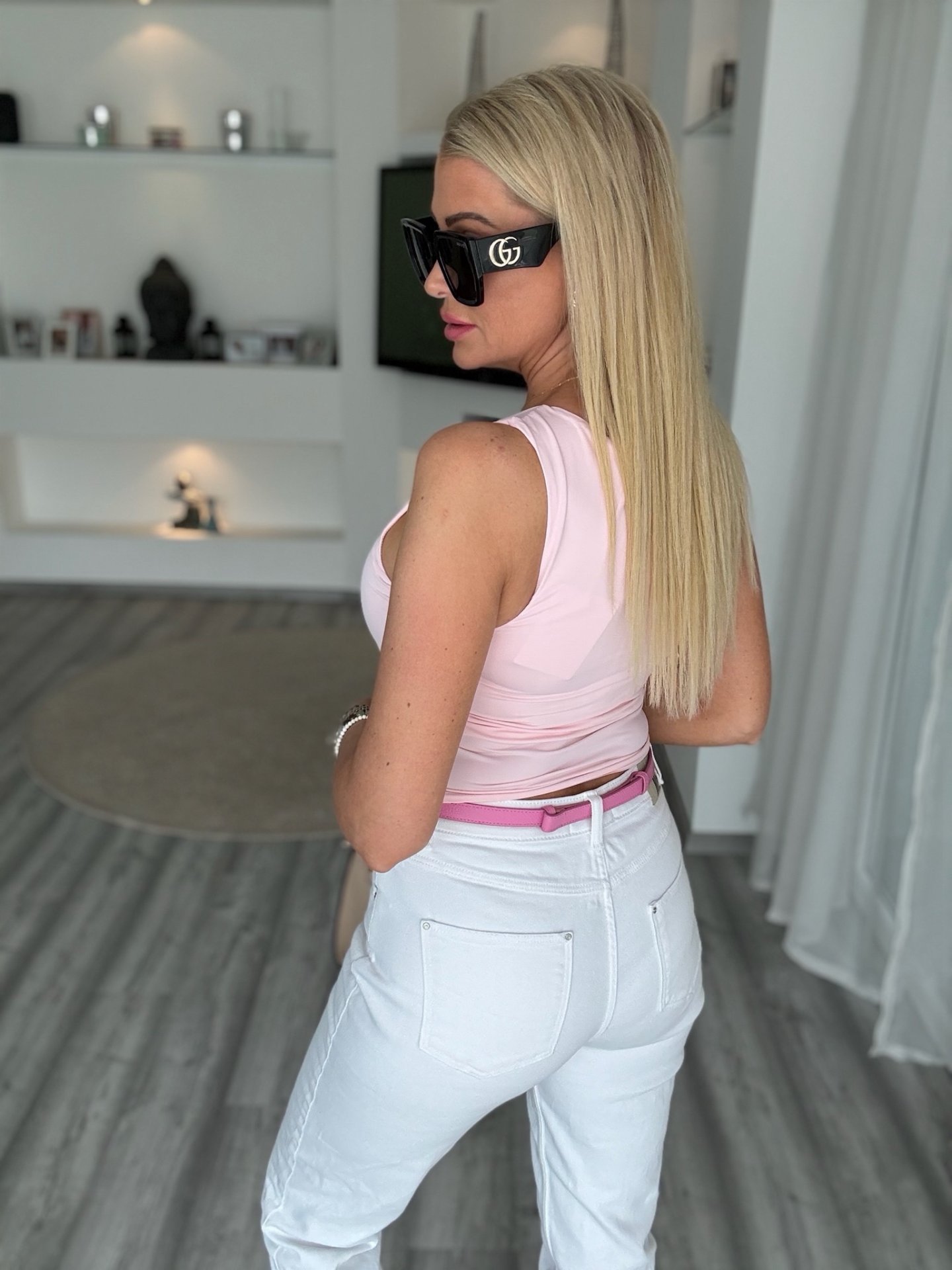 NORA crop top púder  Z1145