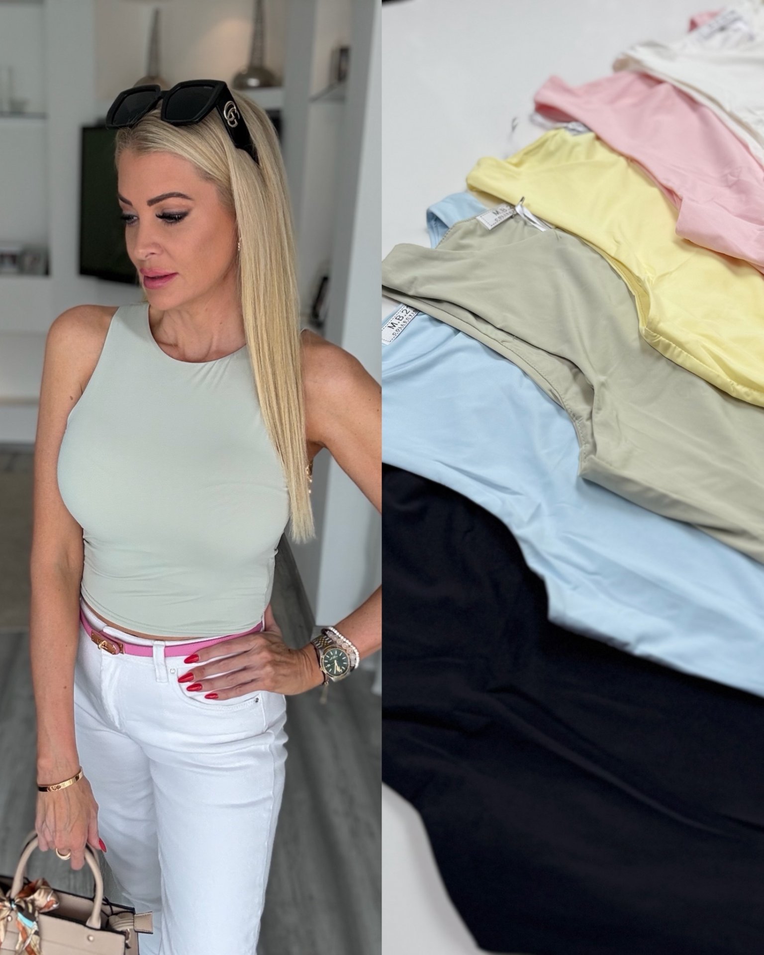 NORA crop top menta  Z1145