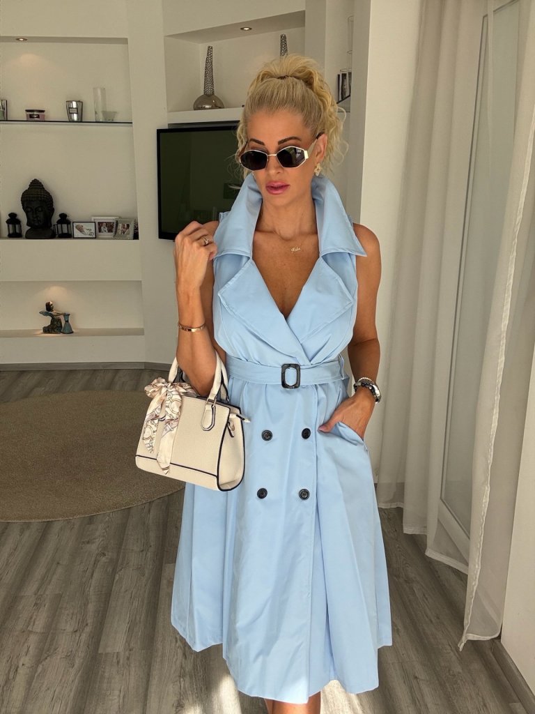 TRENCHY ruha babakék