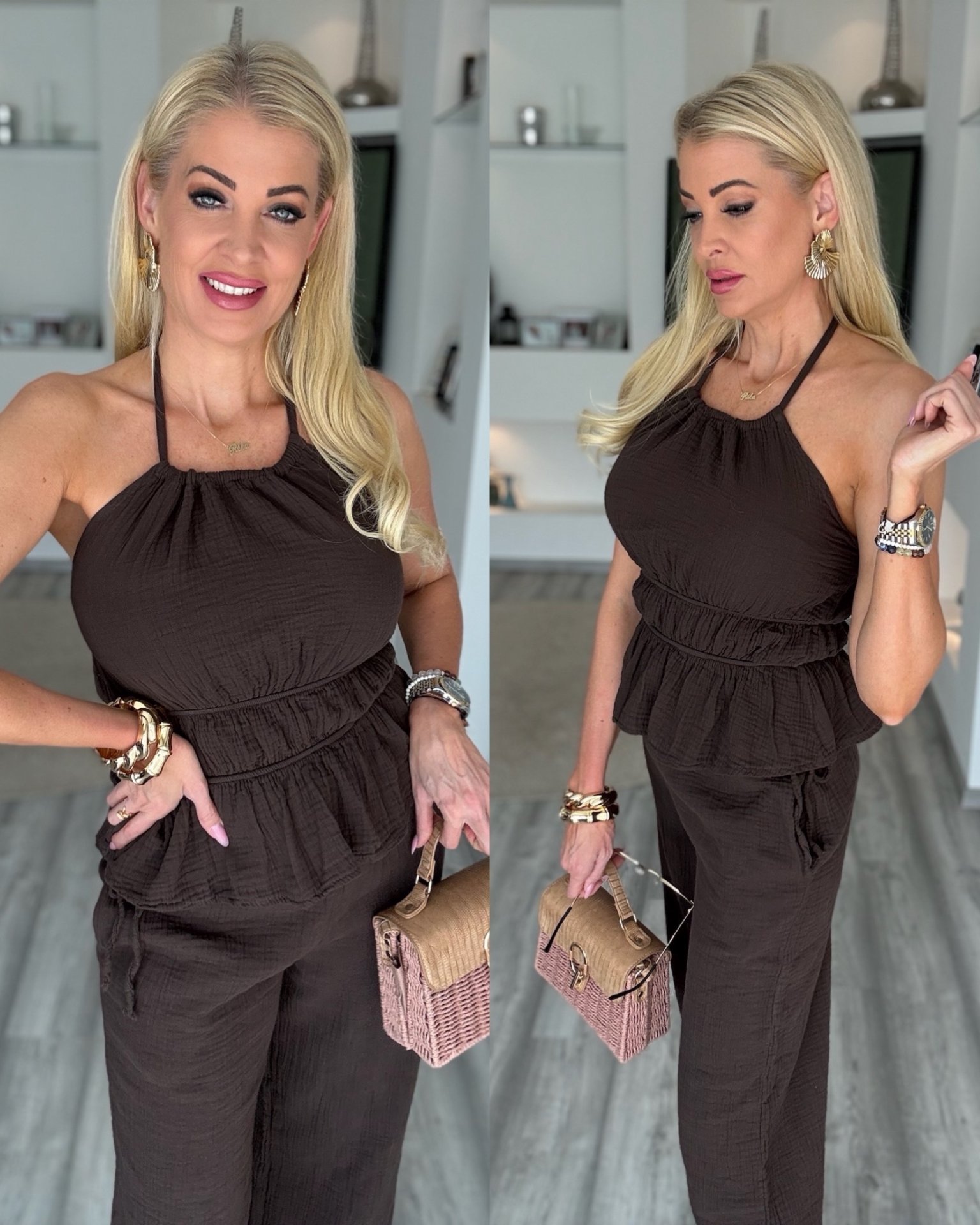 BREEZE 100% pamut szett csokoládé