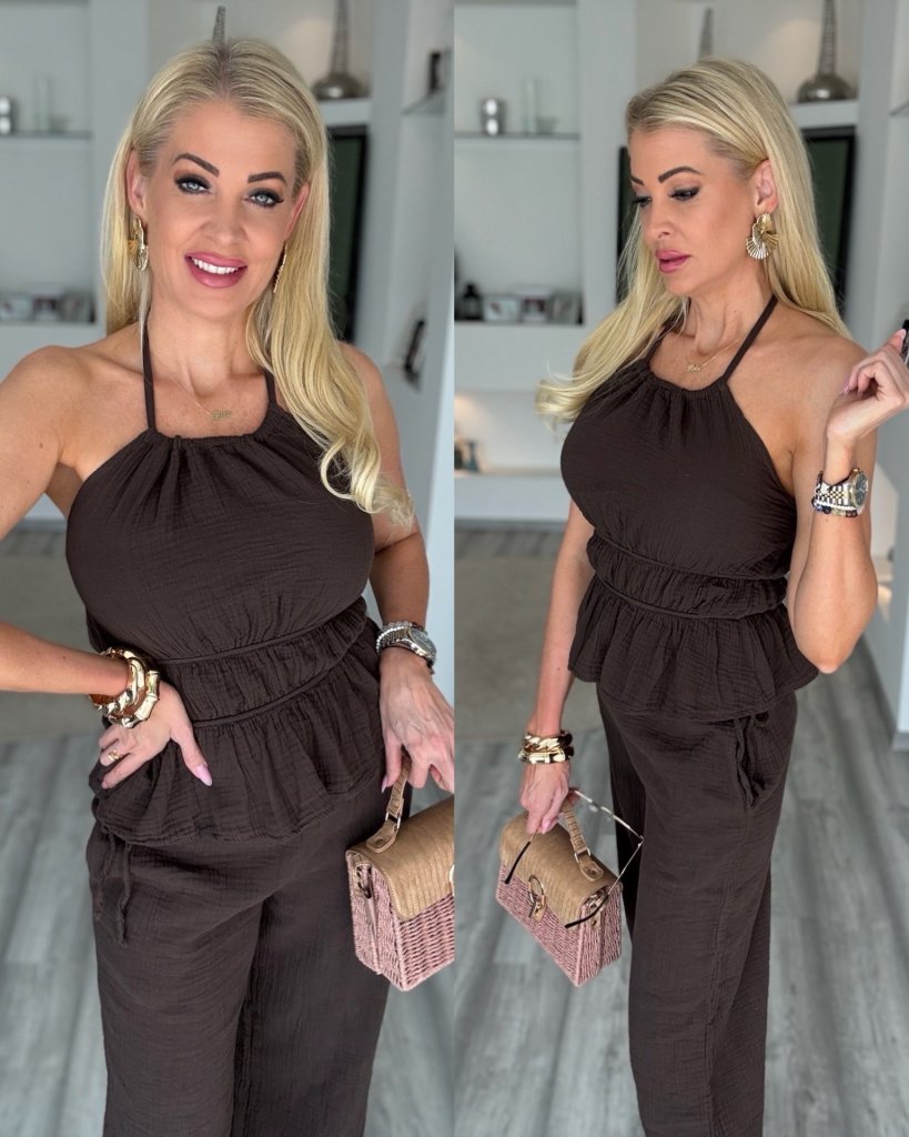 BREEZE 100% pamut szett csokoládé