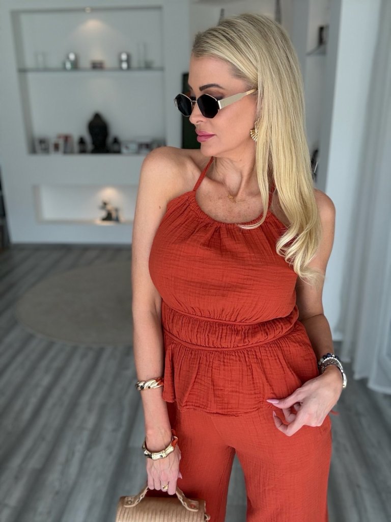 BREEZE 100% pamut szett rozsda