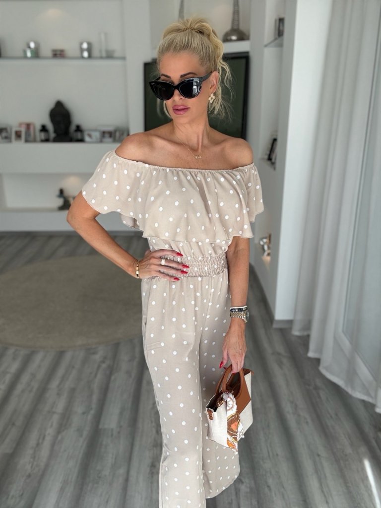 PÖTTYÖS overal bézs