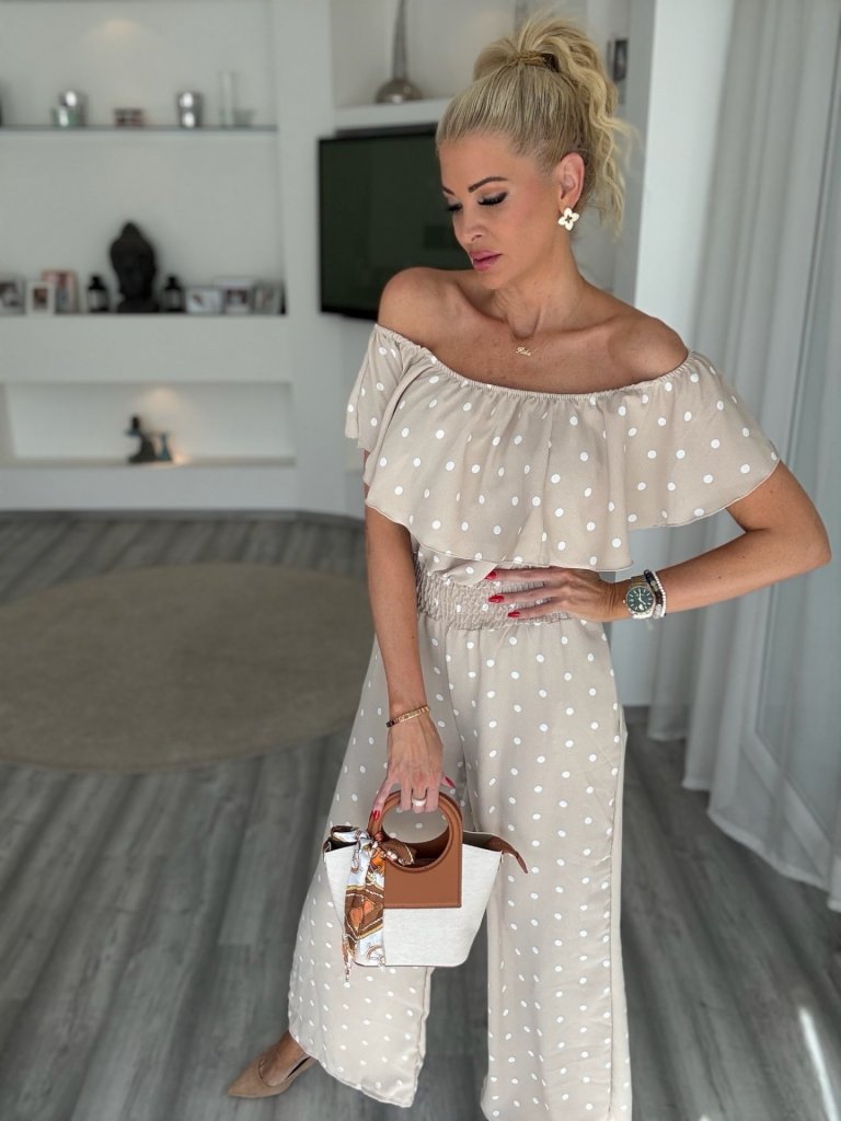 PÖTTYÖS overal bézs