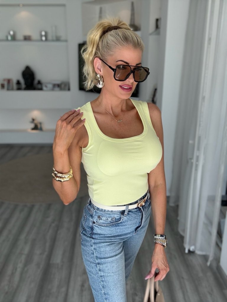 SORA pamut felső sárga Z1030