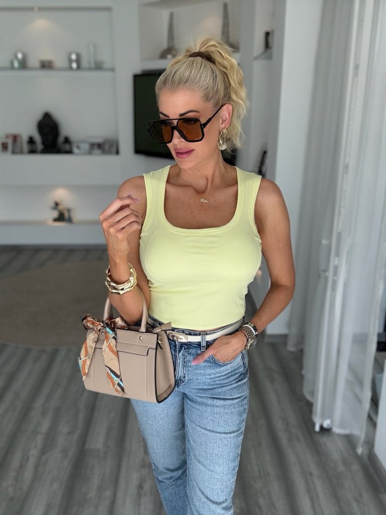 SORA pamut felső sárga Z1030