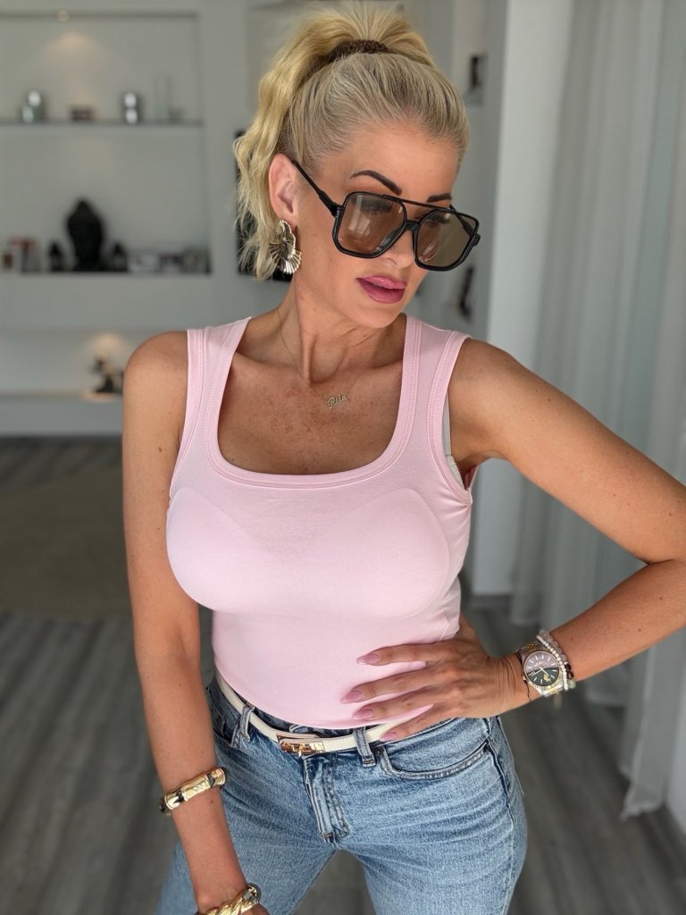 SORA pamut felső rózsaszín Z1030