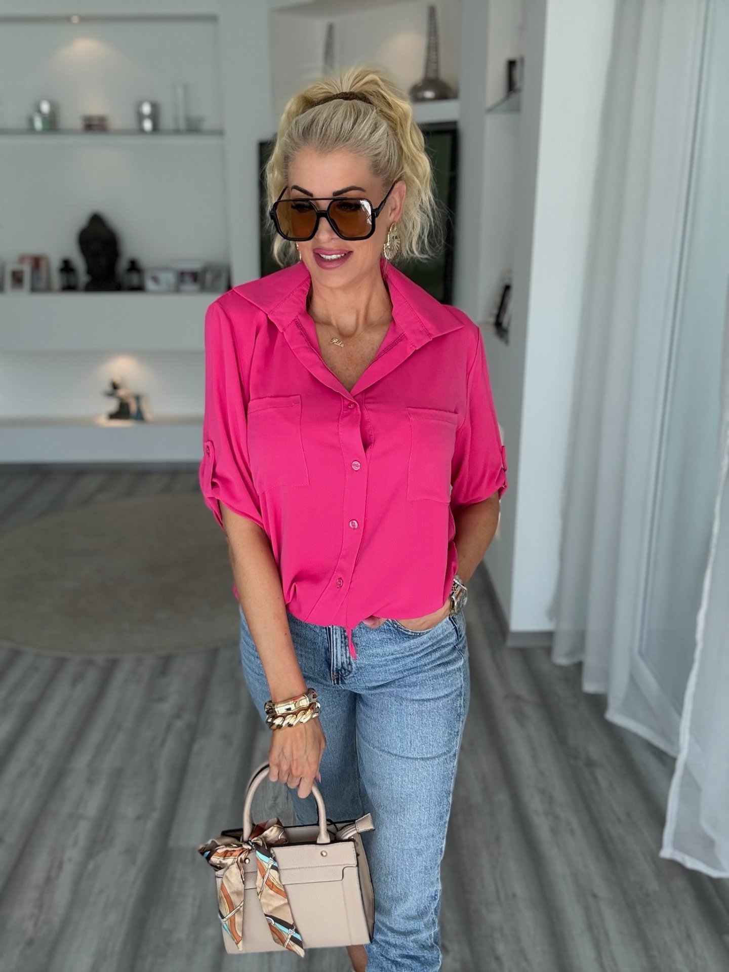 CLASS megkötős ing pink