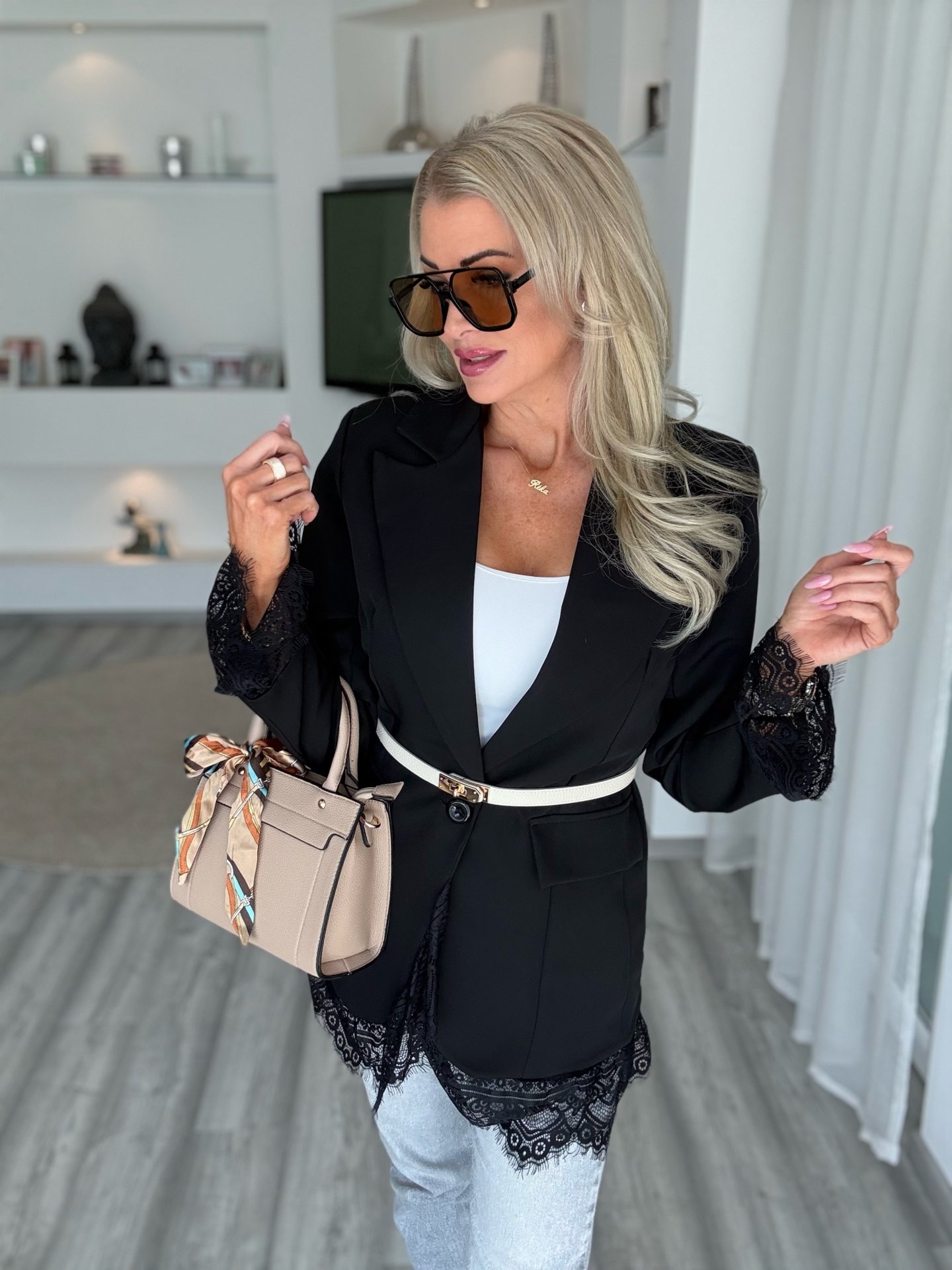 CSIPKE blézer fekete 