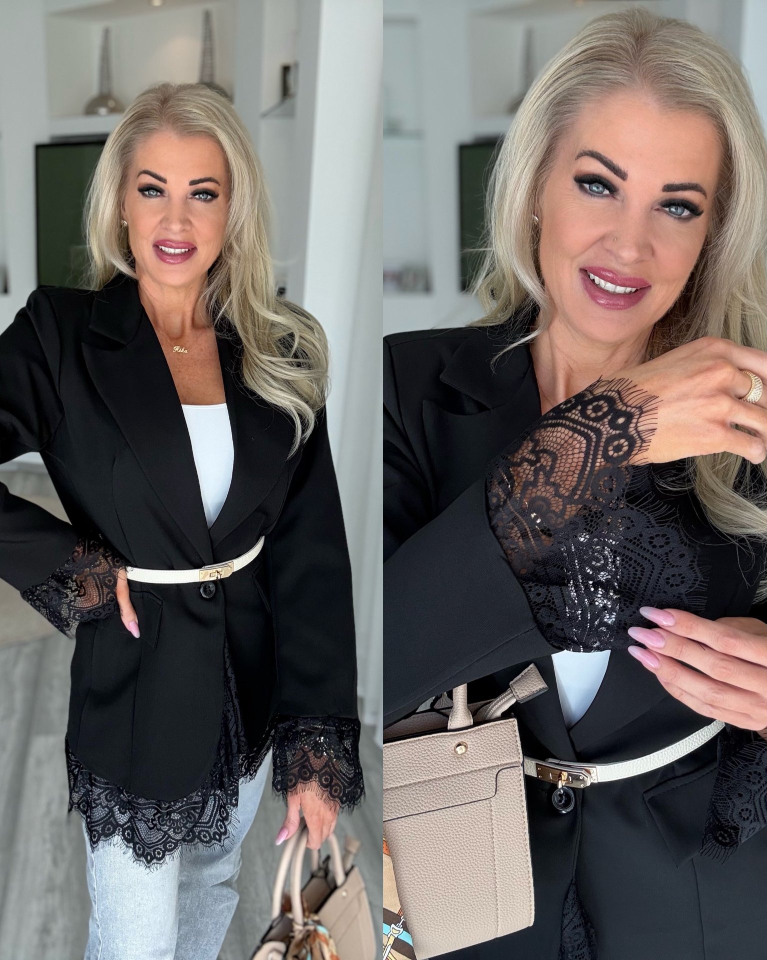 CSIPKE blézer fekete 