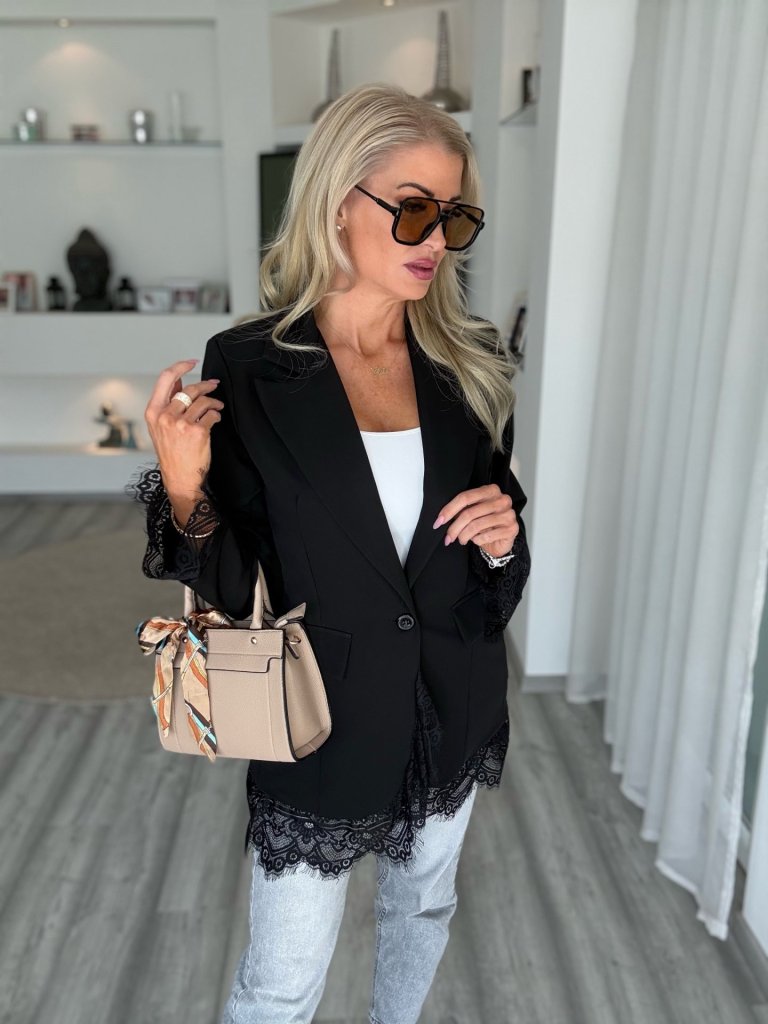 CSIPKE blézer fekete 