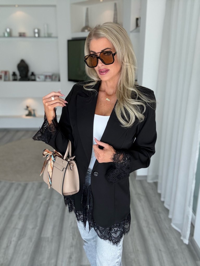 CSIPKE blézer fekete 