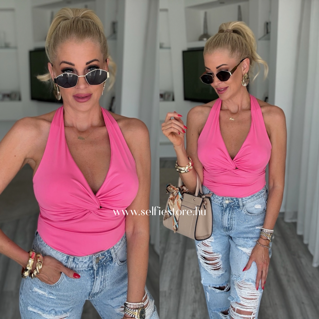 MELISSA nyakba kötős felső pink