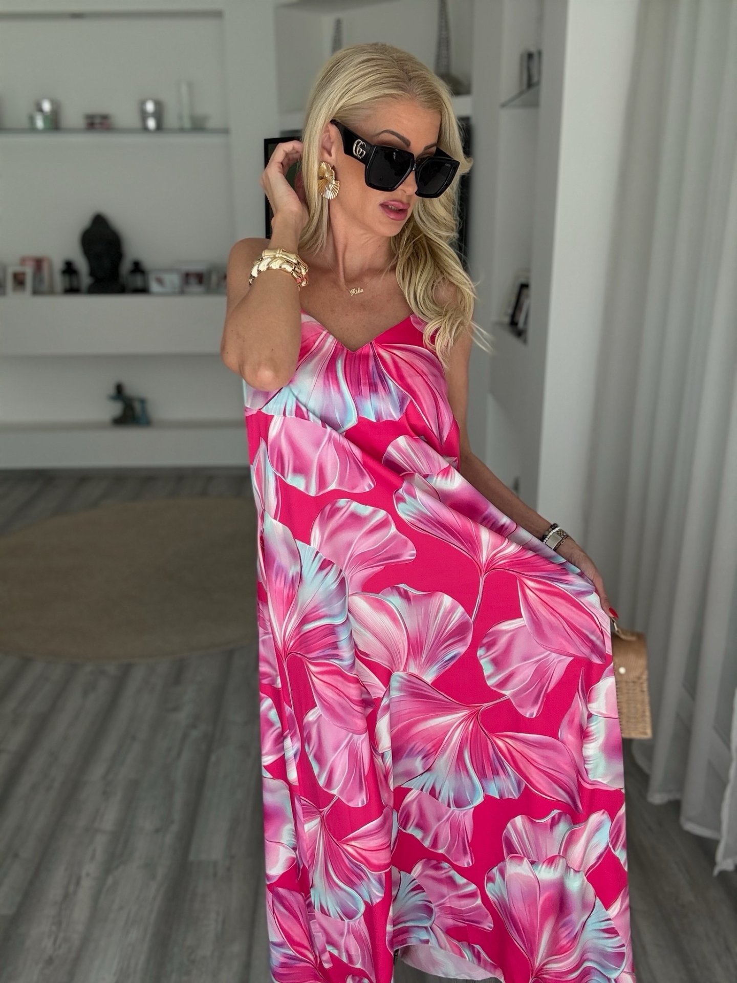 TROPICA maxi ruha pink