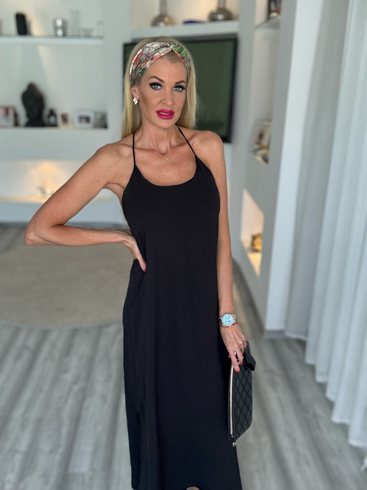 NINA maxi ruha fekete 