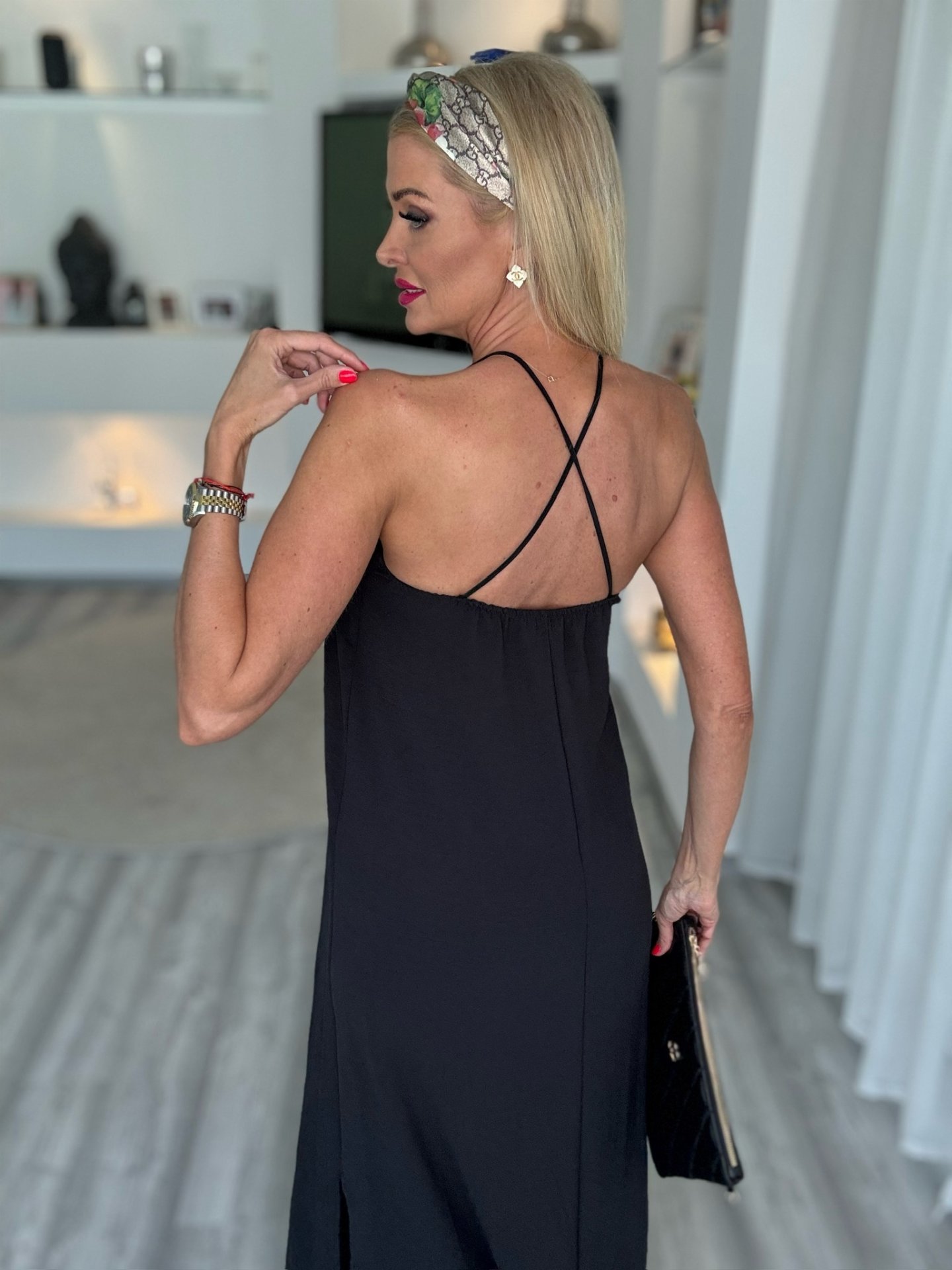 NINA maxi ruha fekete 