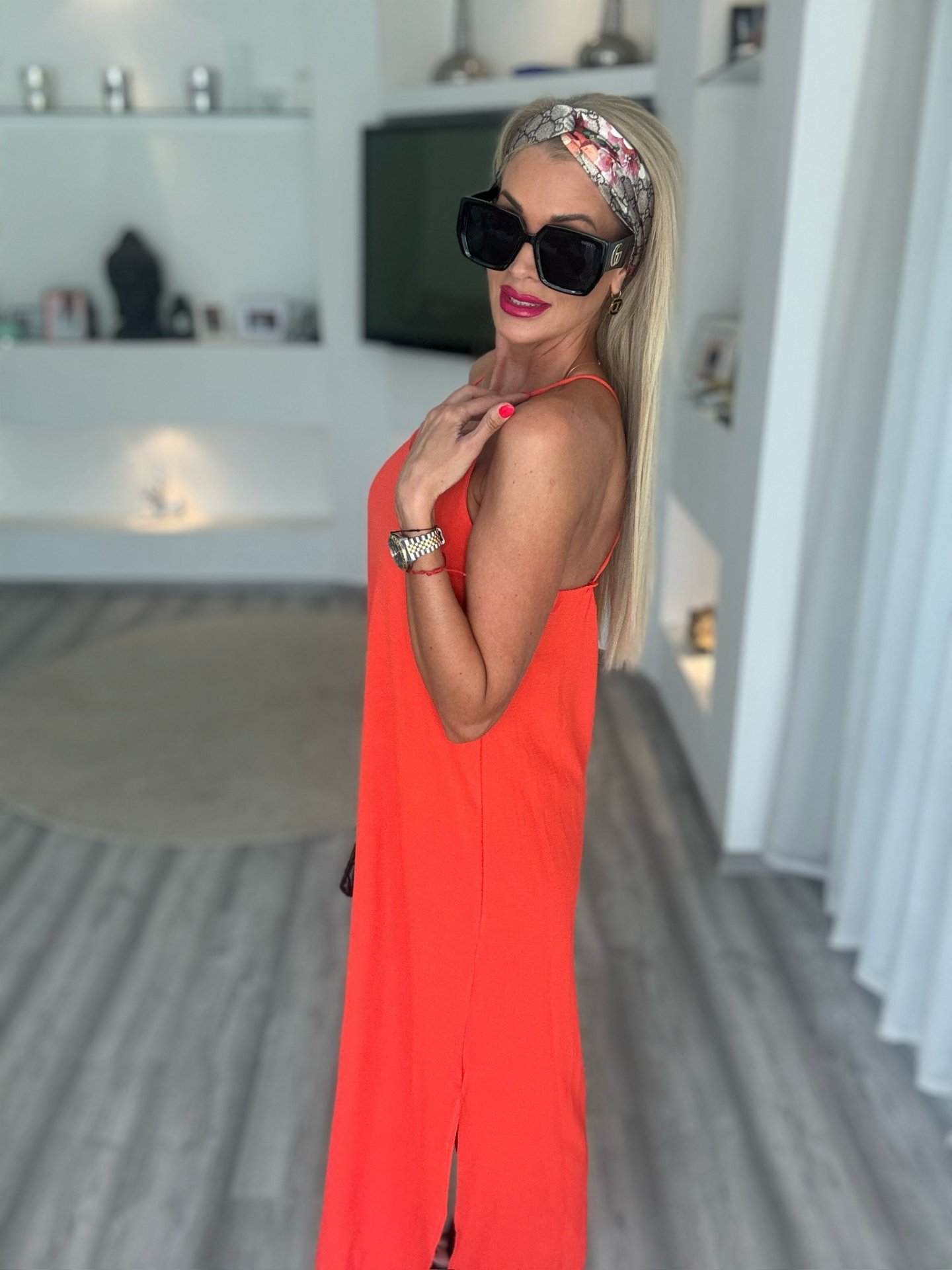 NINA maxi ruha narancs 