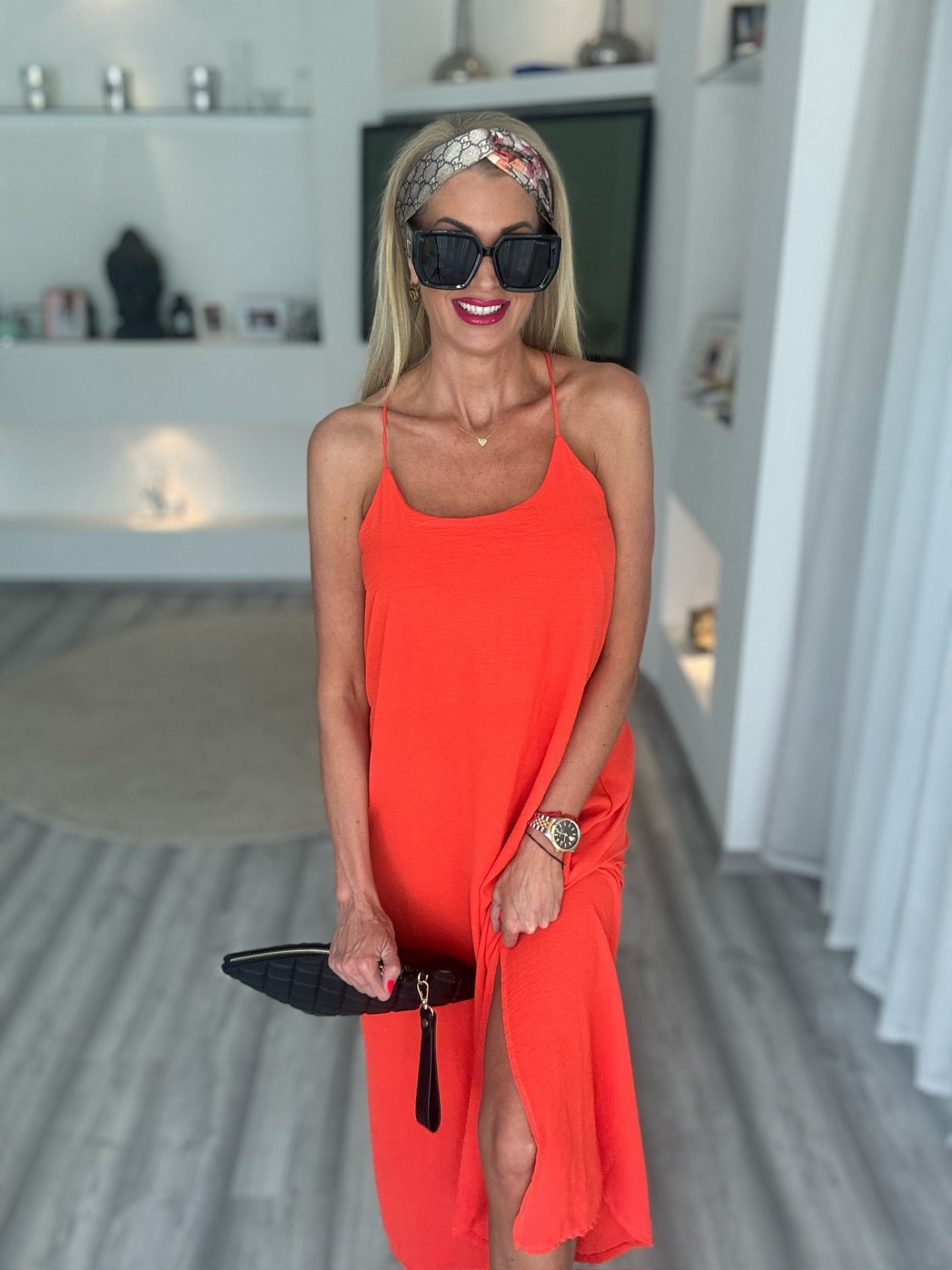 NINA maxi ruha narancs 