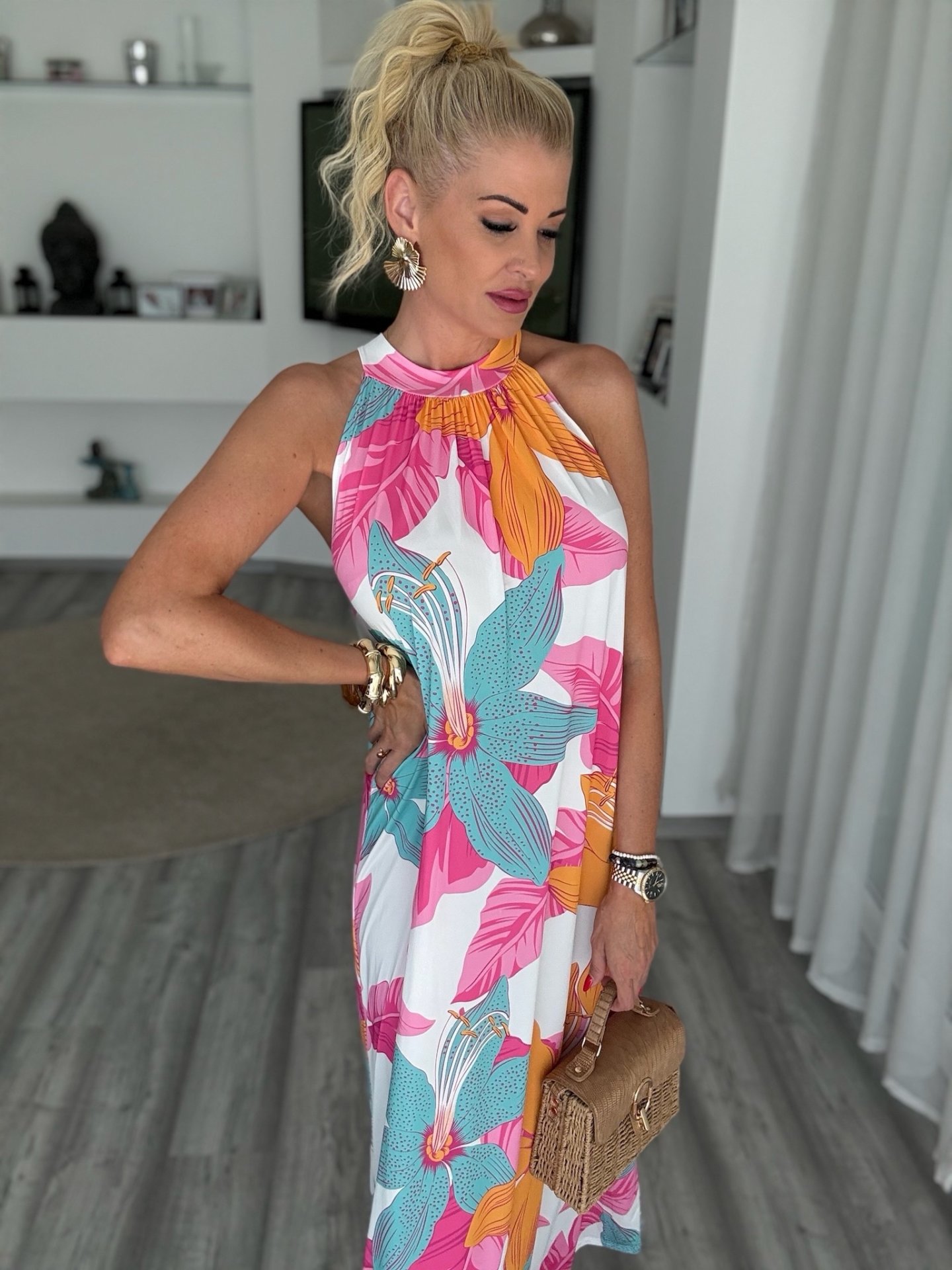 ARUBA maxi ruha pink