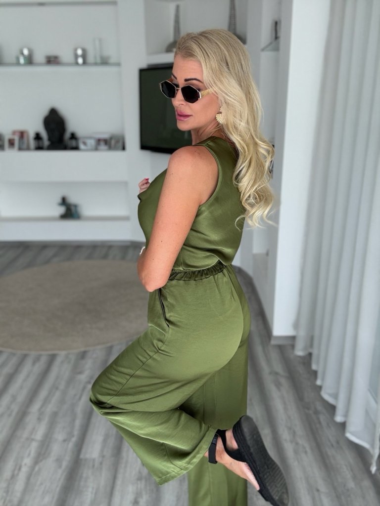 SERAFINA saten szett khaki