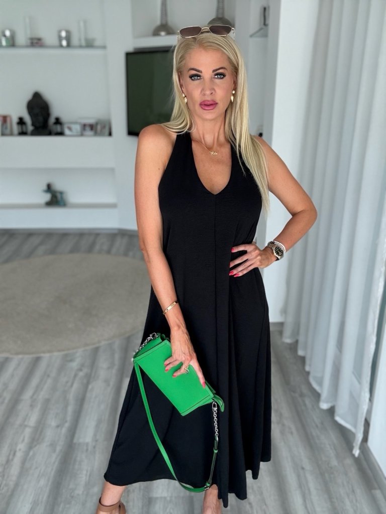 FLAMINGO maxi ruha fekete