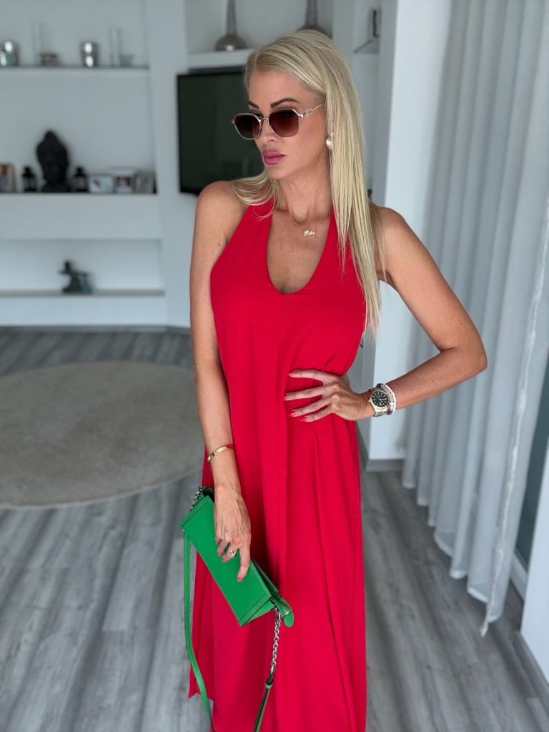 FLAMINGO maxi ruha piros