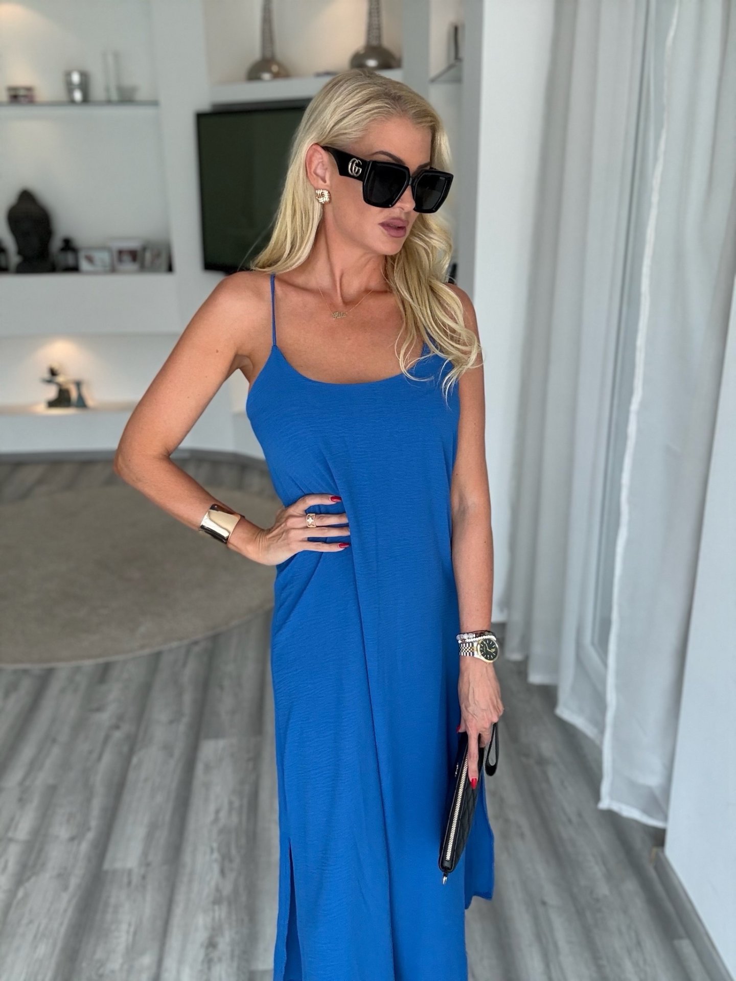 NINA maxi ruha királykék