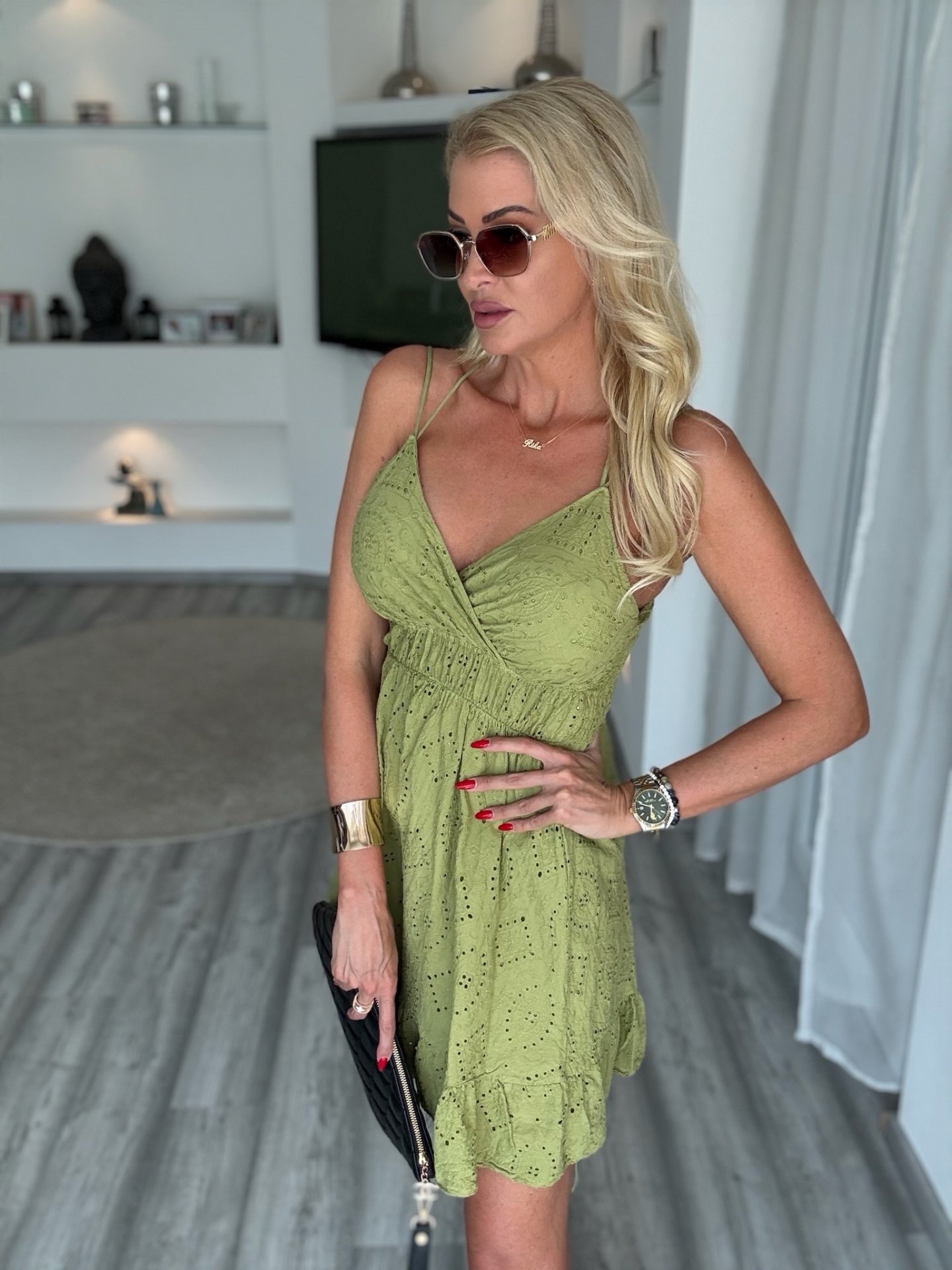 ARIELLA madeira ruha oliva