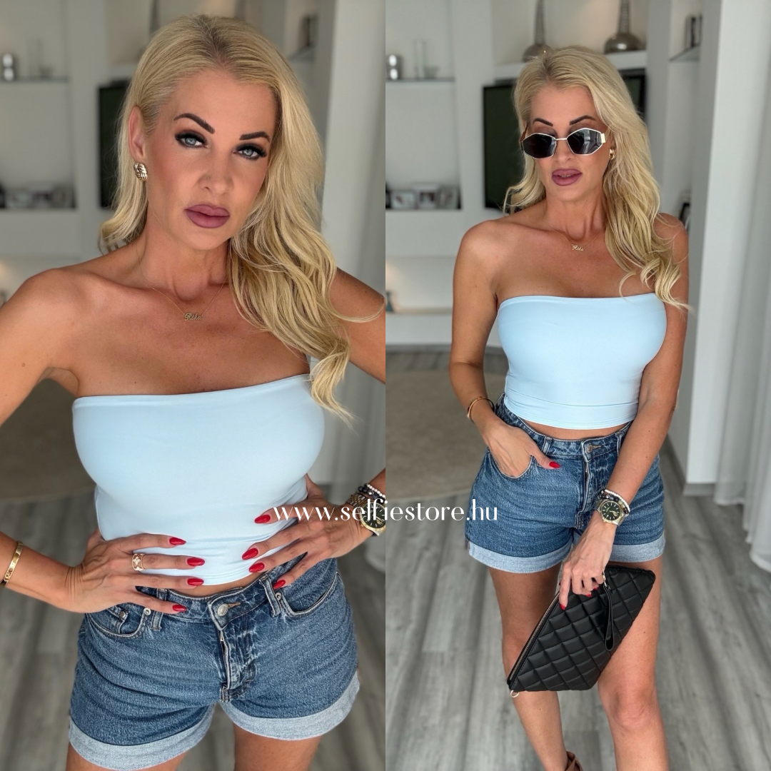 DINA crop top babakék