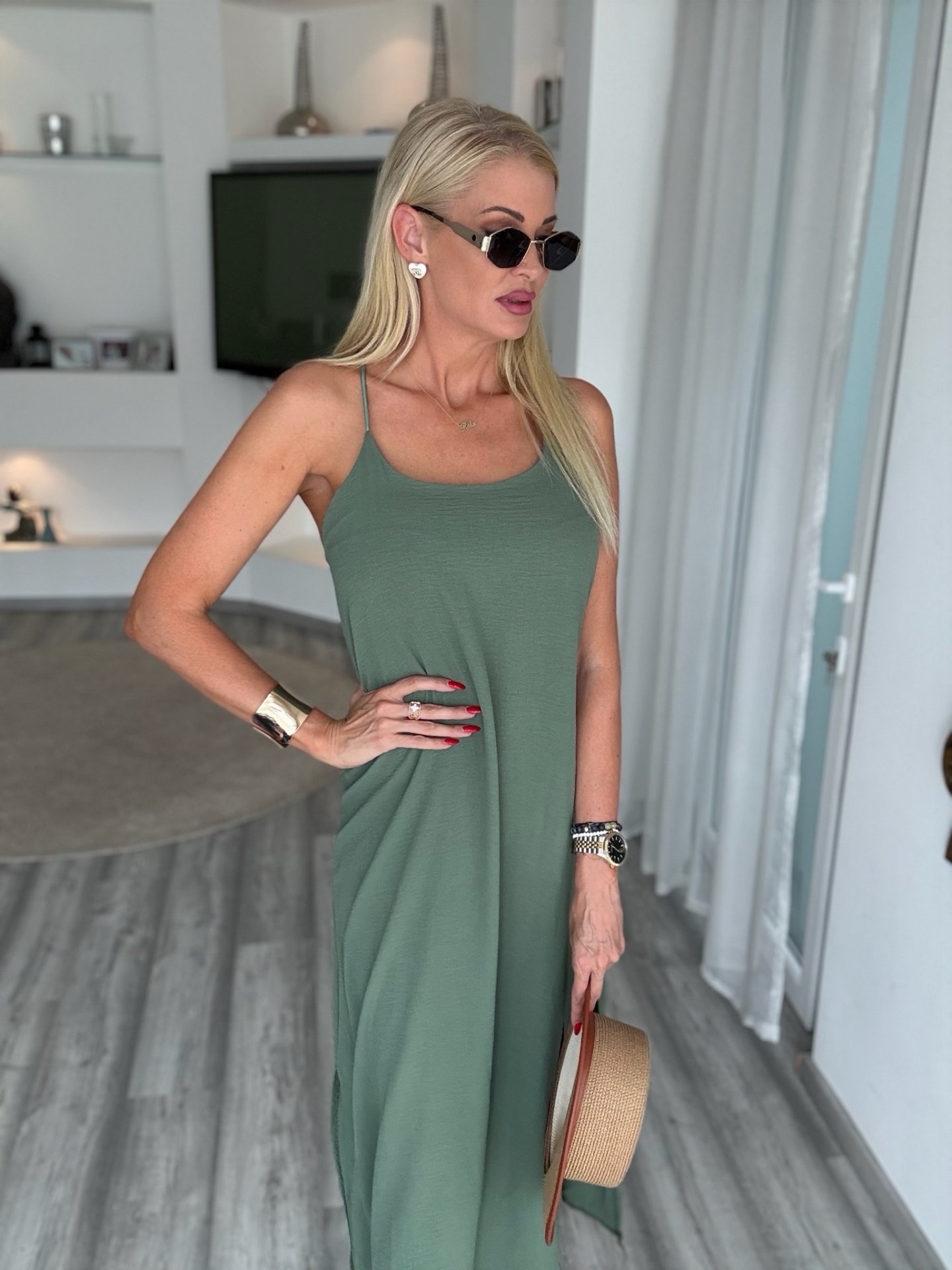 NINA maxi ruha khaki