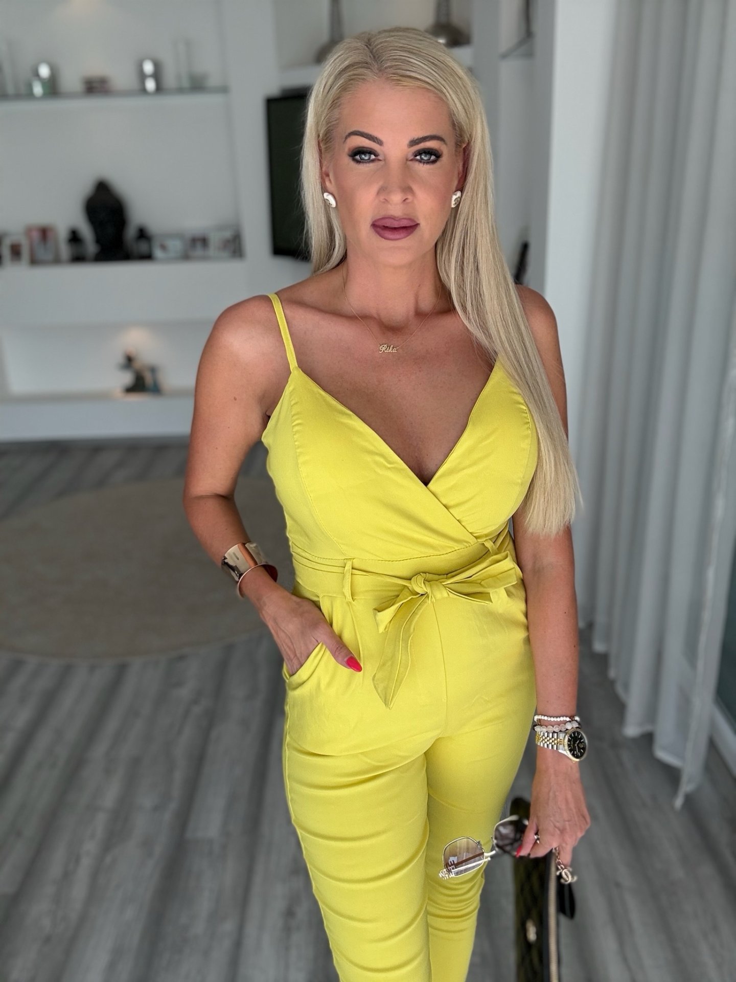 DORINA hosszú overal sárga