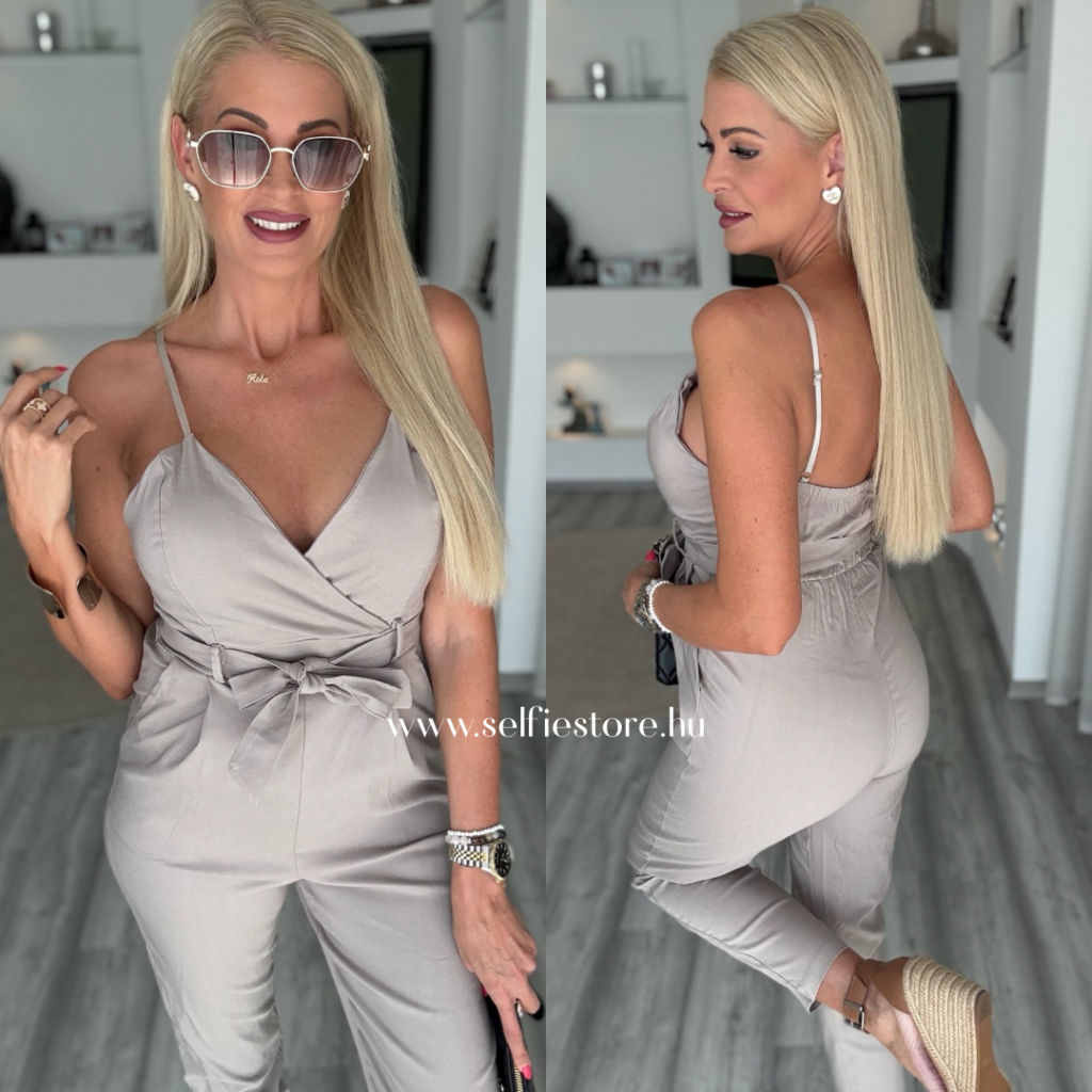 DORINA hosszú overal taupe