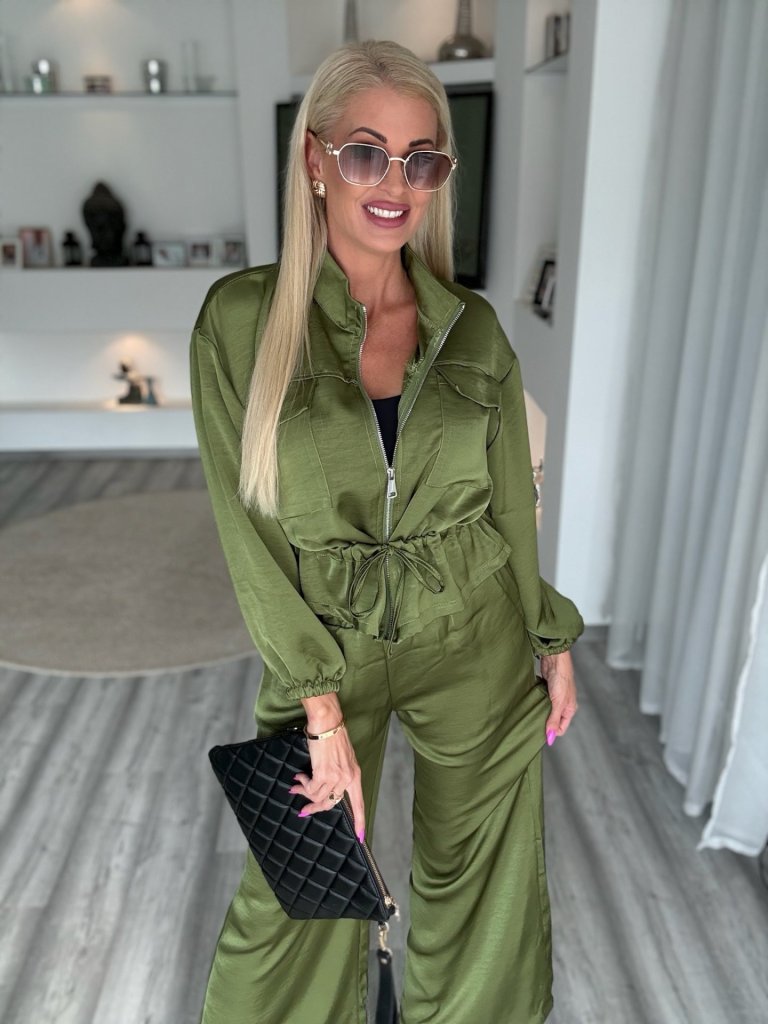 GRAVITY saten szett khaki