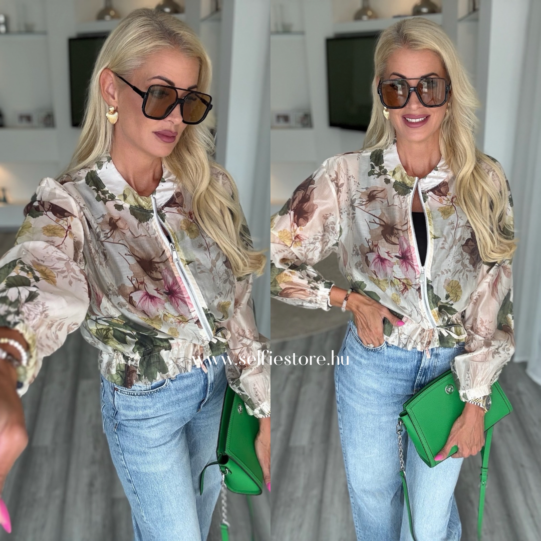 FLÓRA bomber kabátka khaki