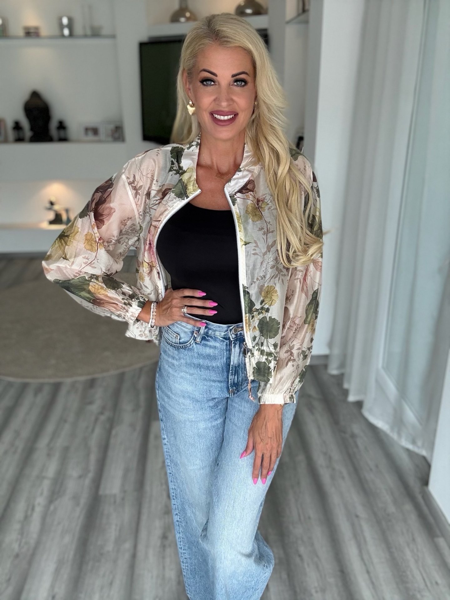 FLÓRA bomber kabátka khaki
