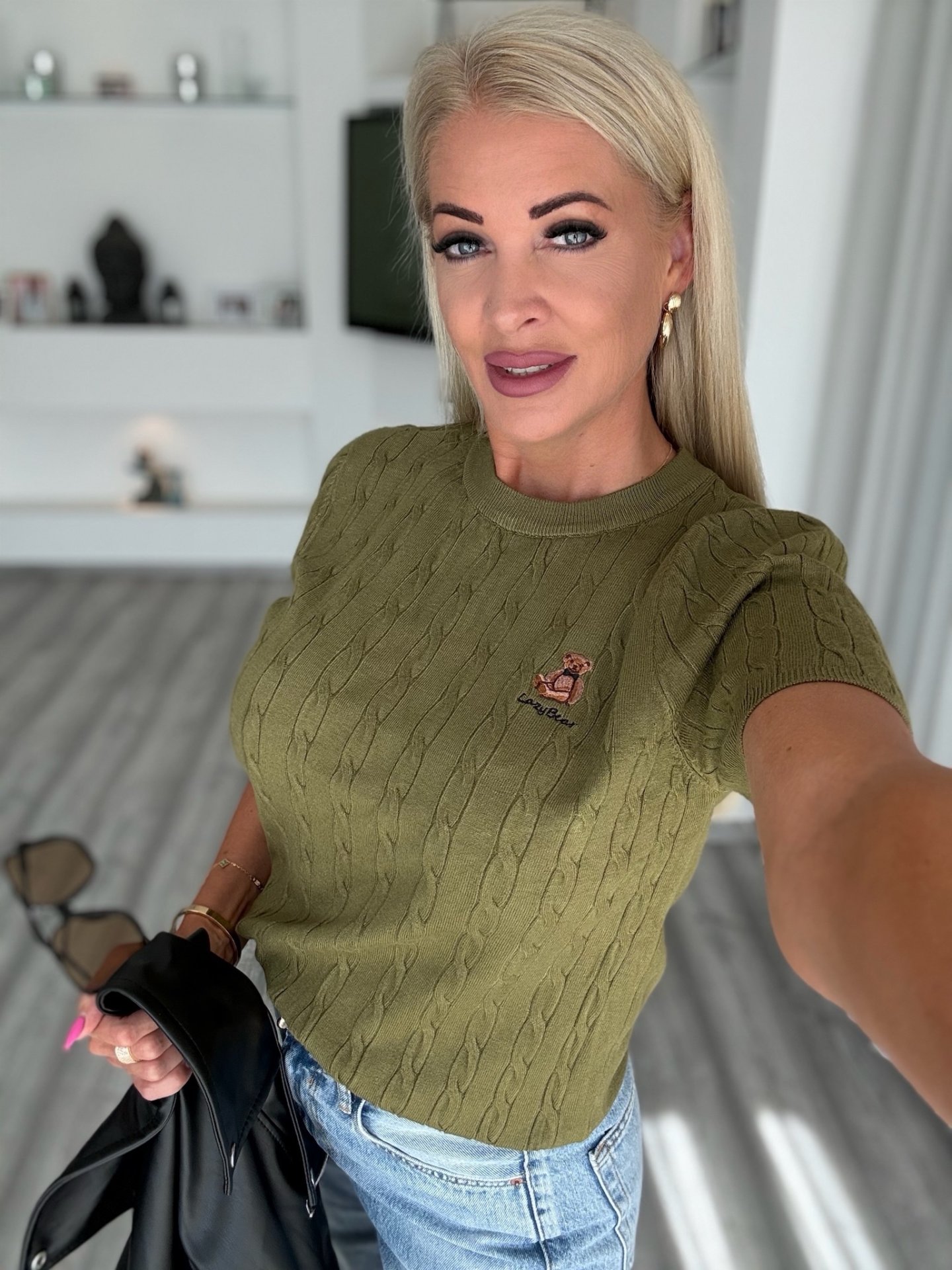 NORDIC Teddy pulóver khaki C5015