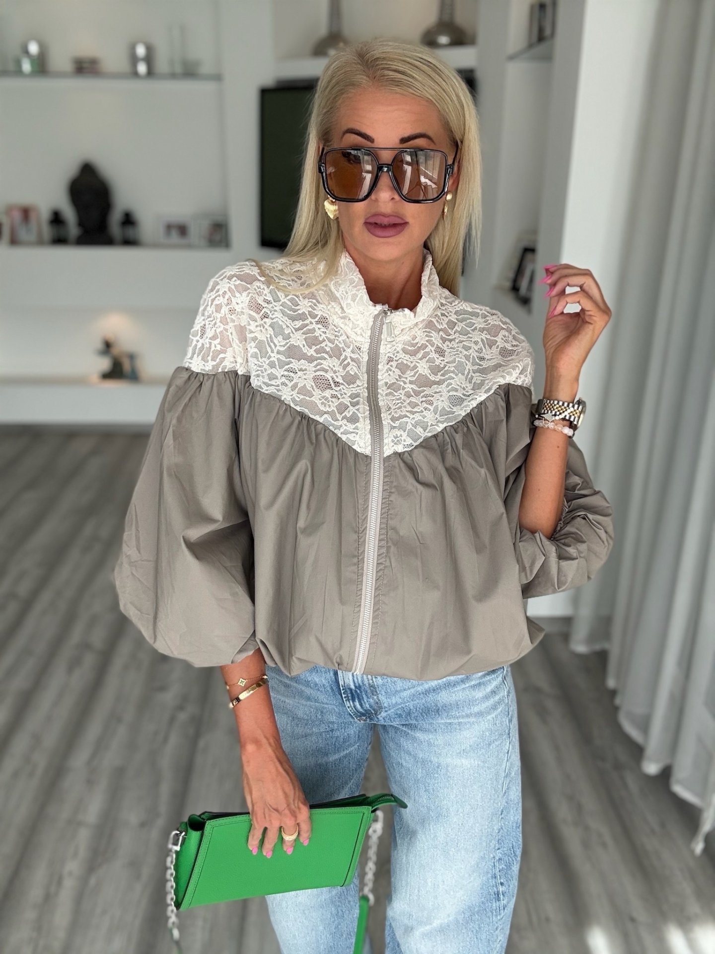 ROSELLE bomber dzseki taupe