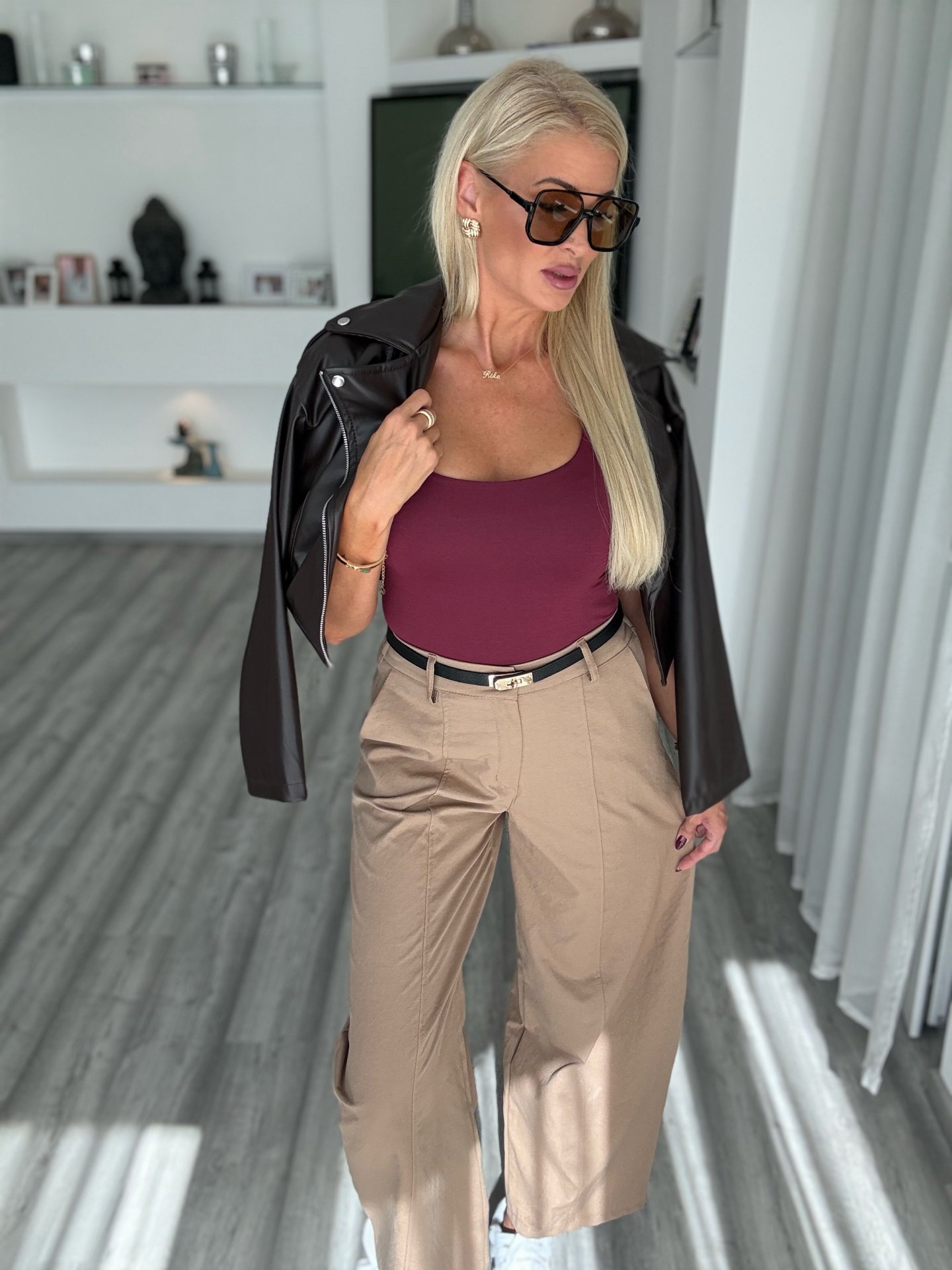 VALENTINO ballon farmer camel