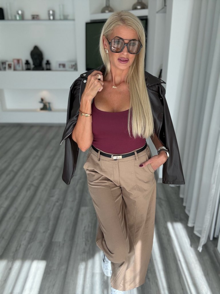 VALENTINO ballon farmer camel
