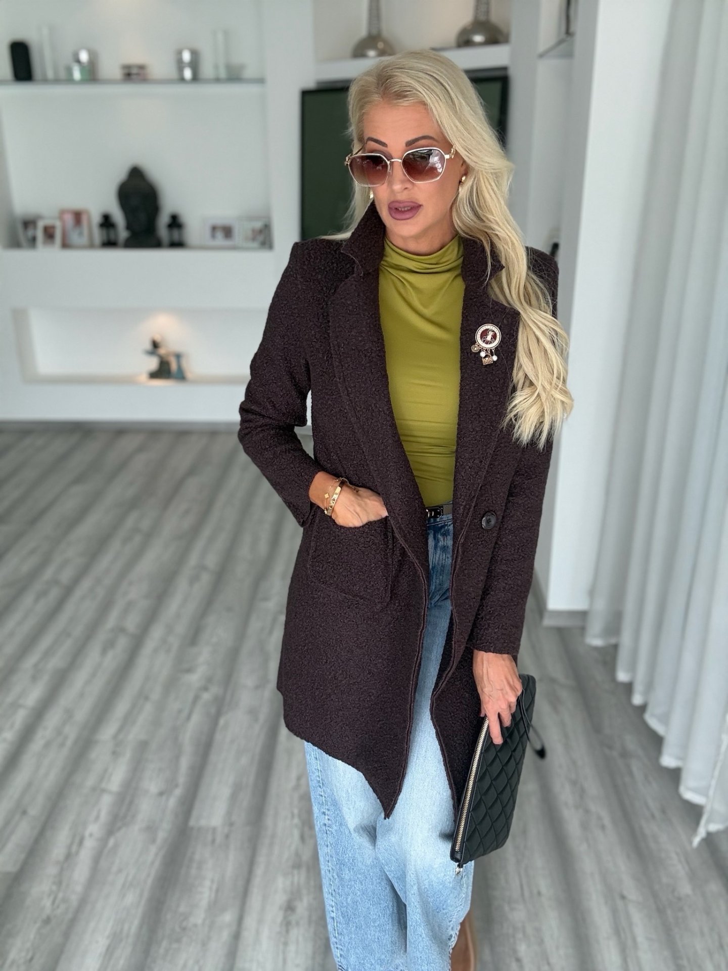 ELORA teddy átmeneti kabi csokoládé 