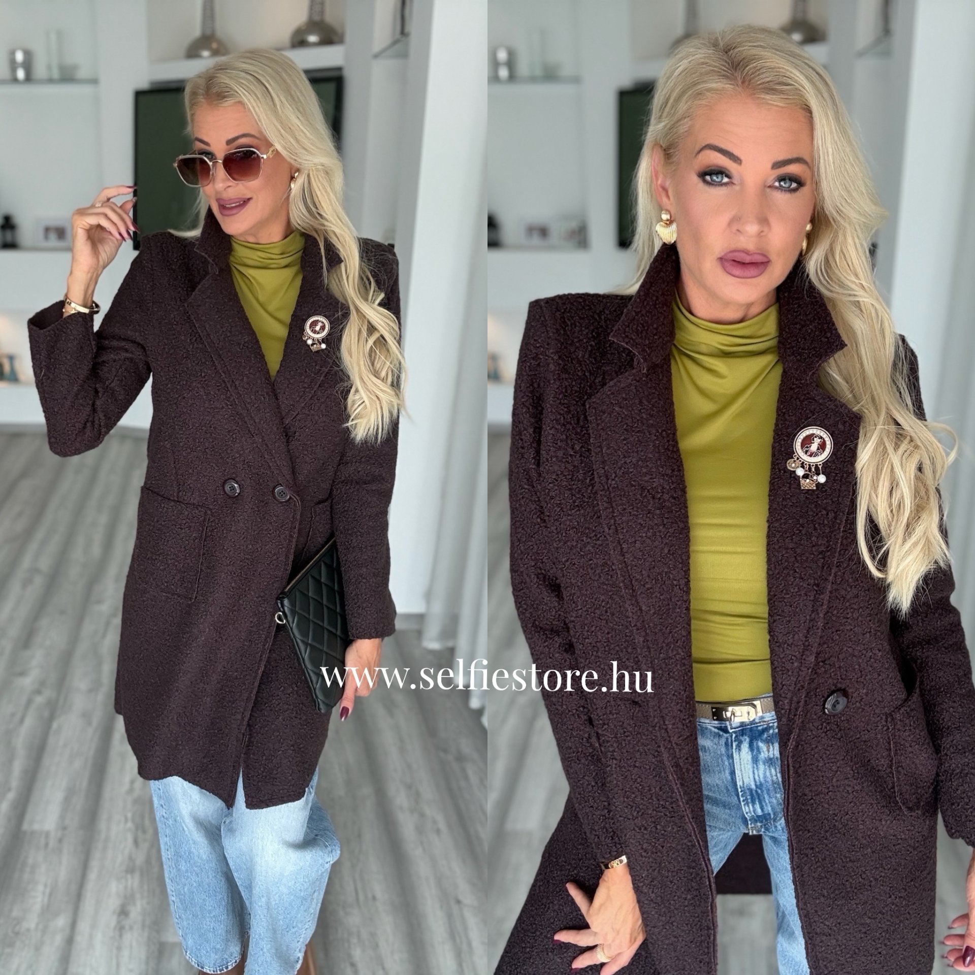 ELORA teddy átmeneti kabi csokoládé 