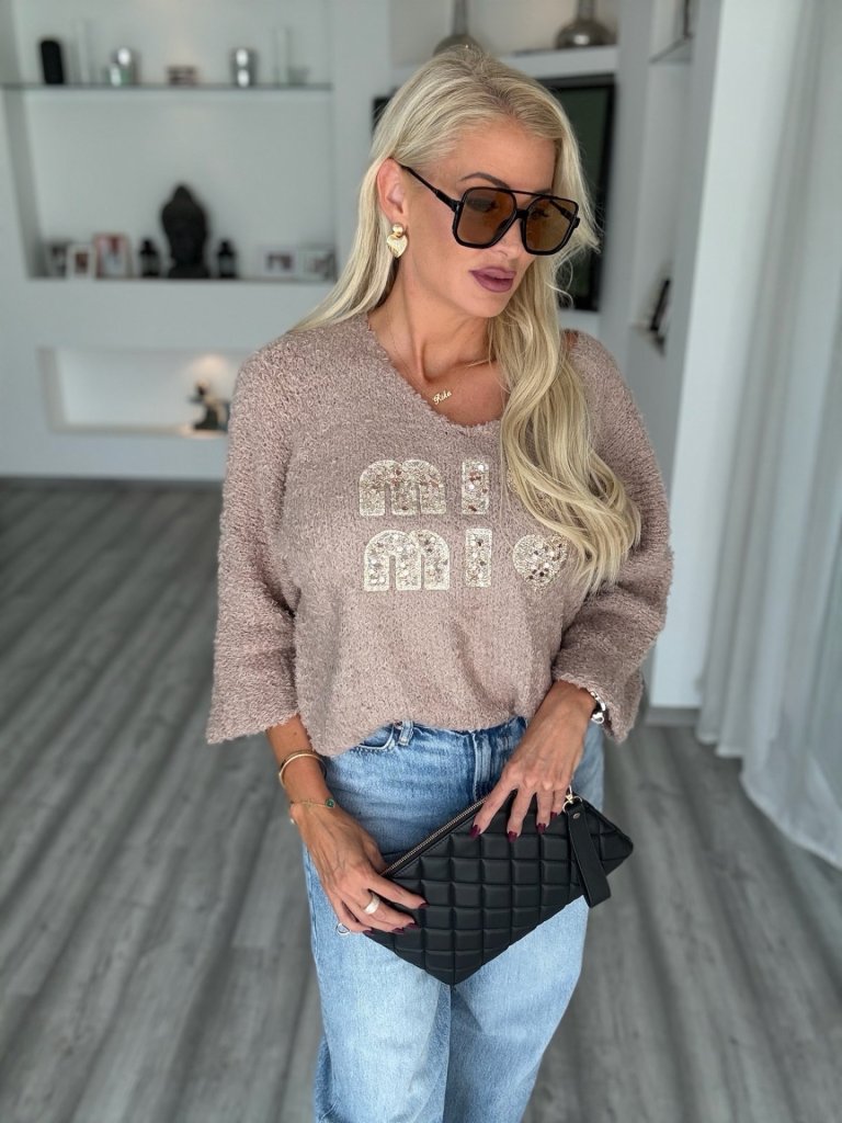 MIU pulcsi taupe