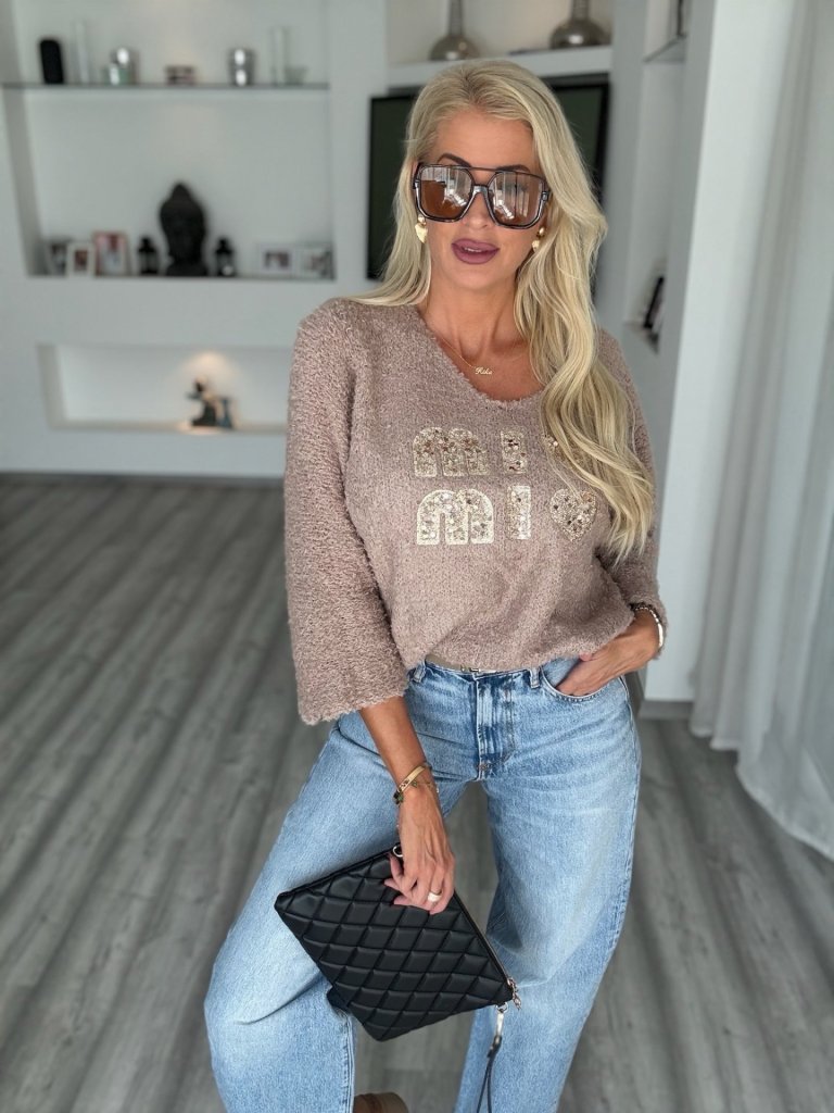MIU pulcsi taupe