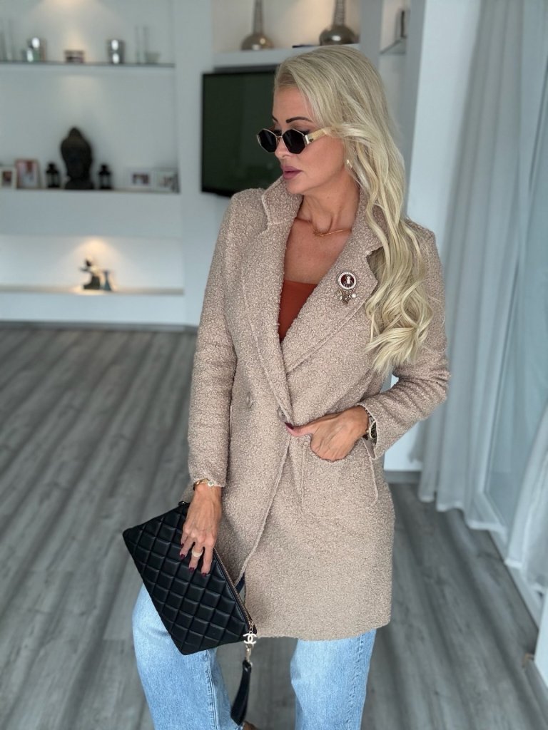 ELORA Teddy átmeneti kabi bézs