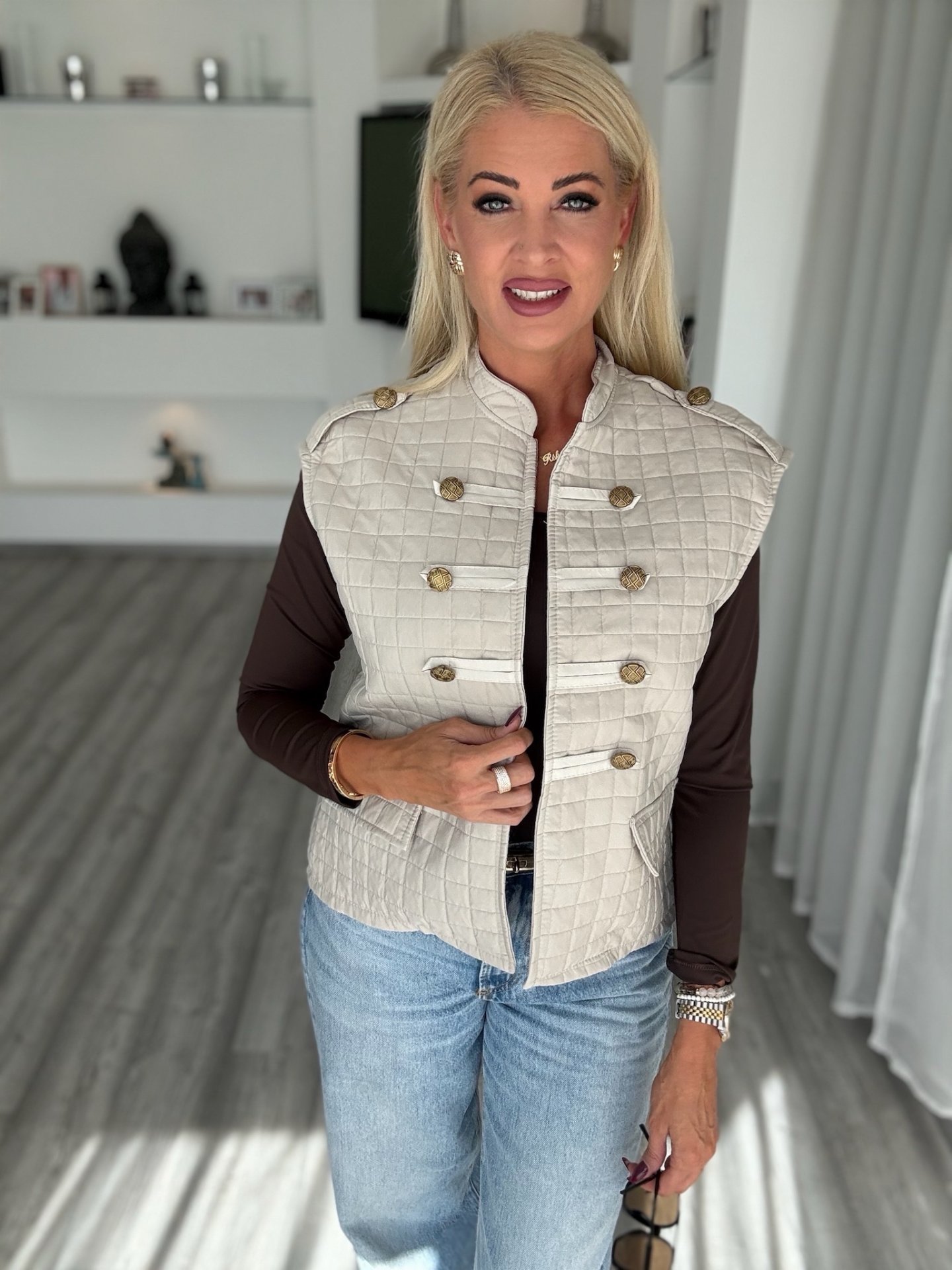 CHANELLE mellény bézs