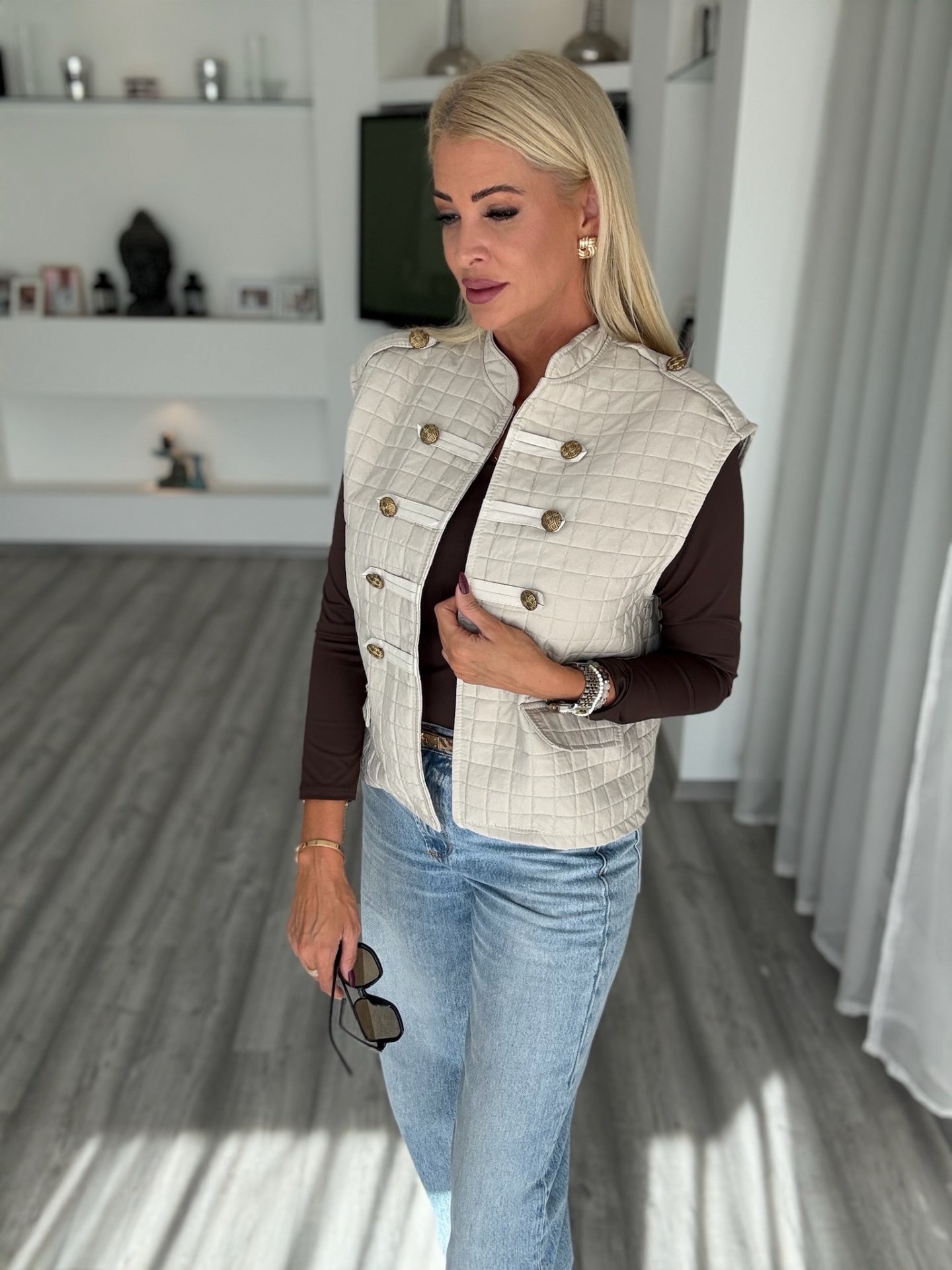 CHANELLE mellény bézs