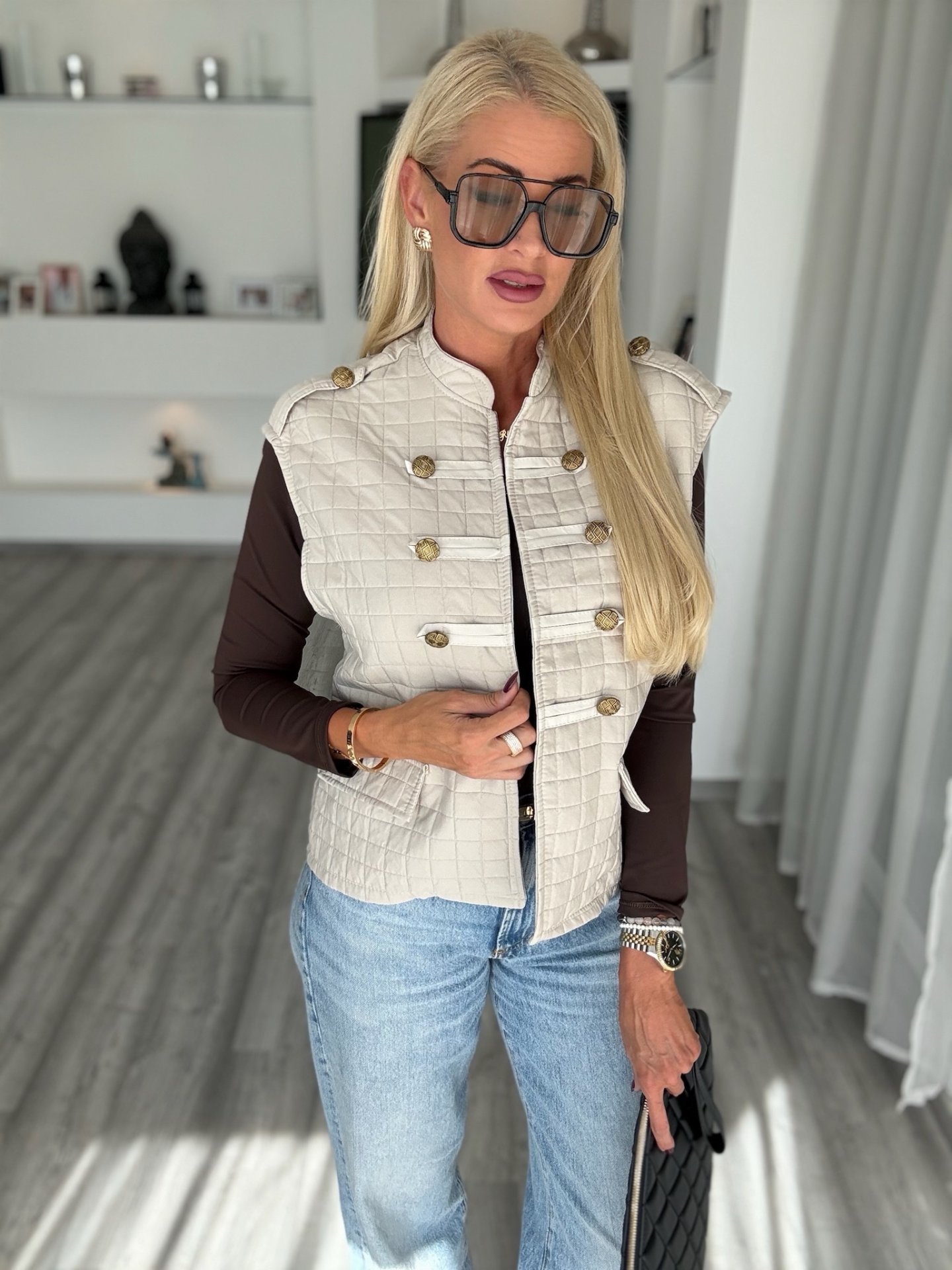 CHANELLE mellény bézs